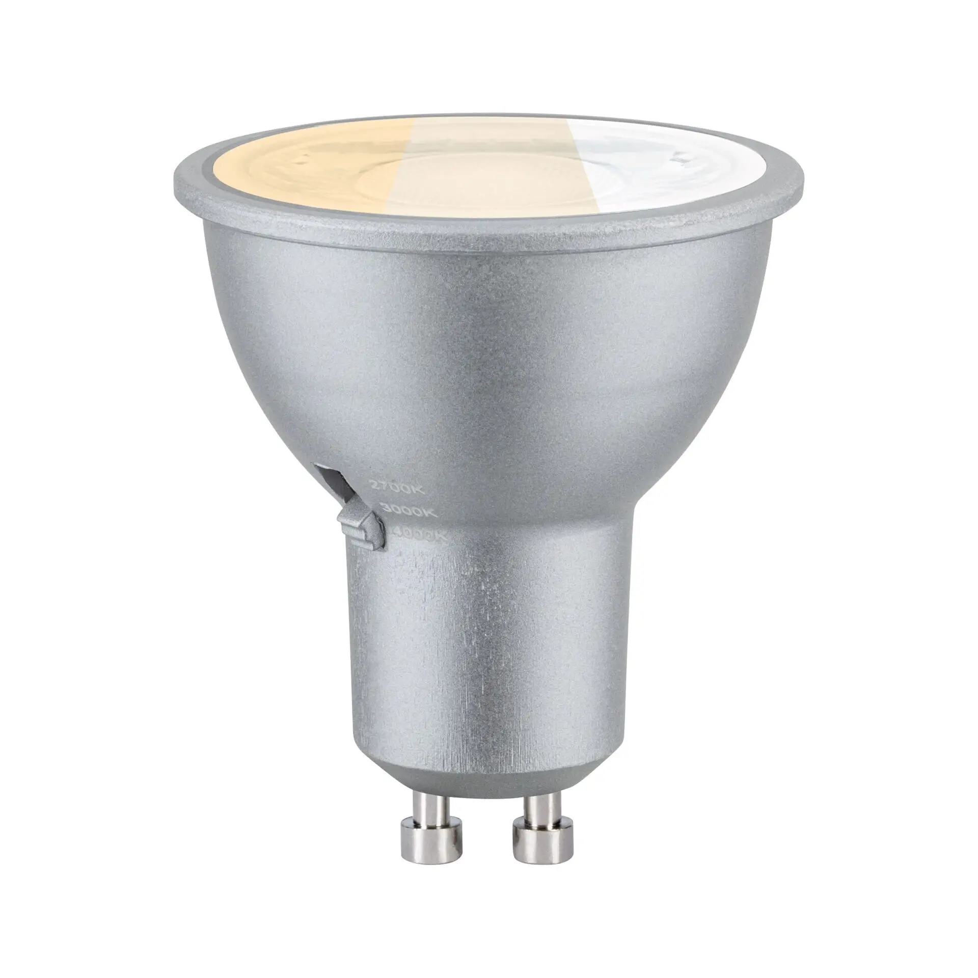 P 29285 Standard 230V LED reflektor GU10 Dip Switch 6,9W 2700 - 4000K matný chrom - PAULMANN