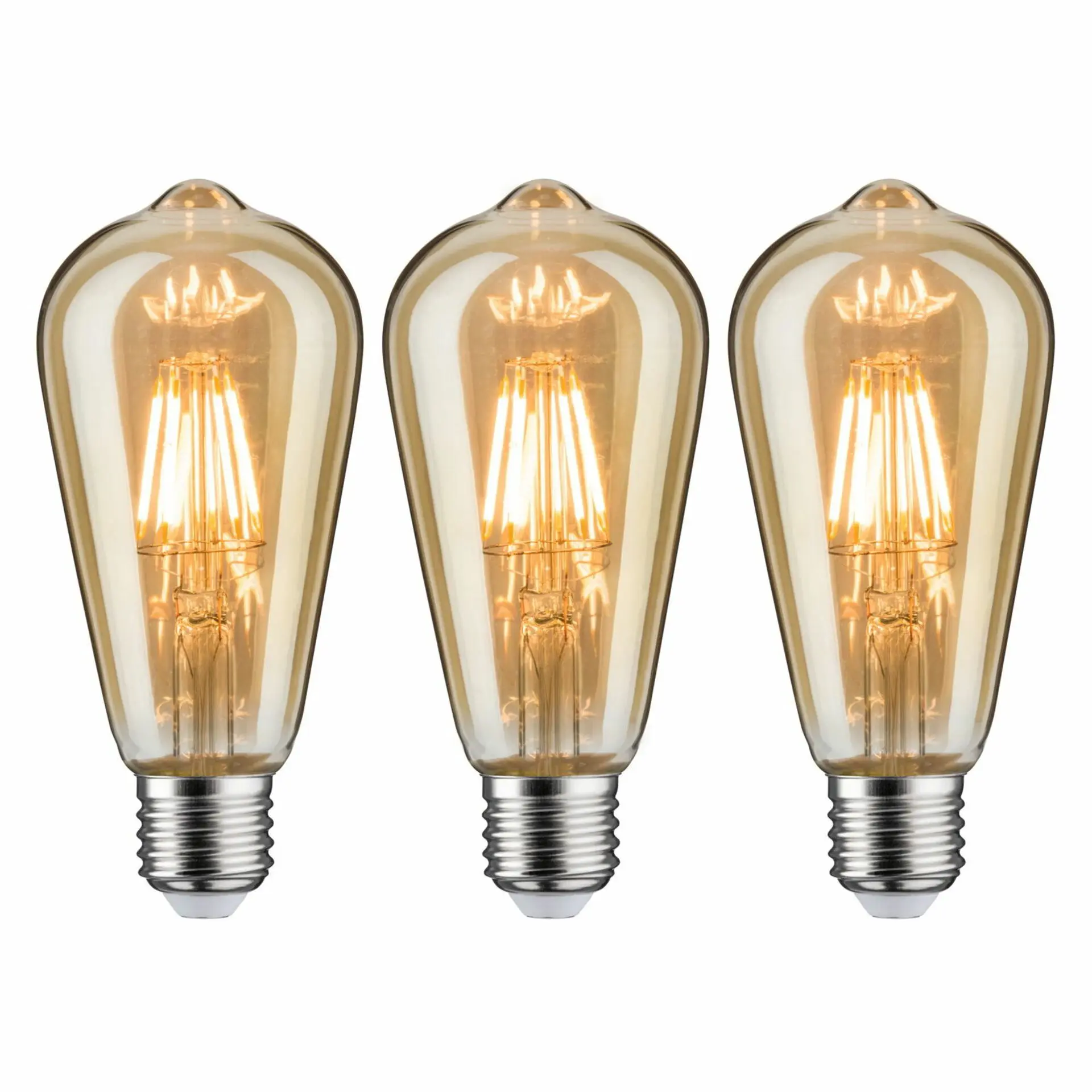 P 5067 1879 set LED žárovka Rustika E27 230V 3x6W 1700K stmívatelné zlatá - PAULMANN