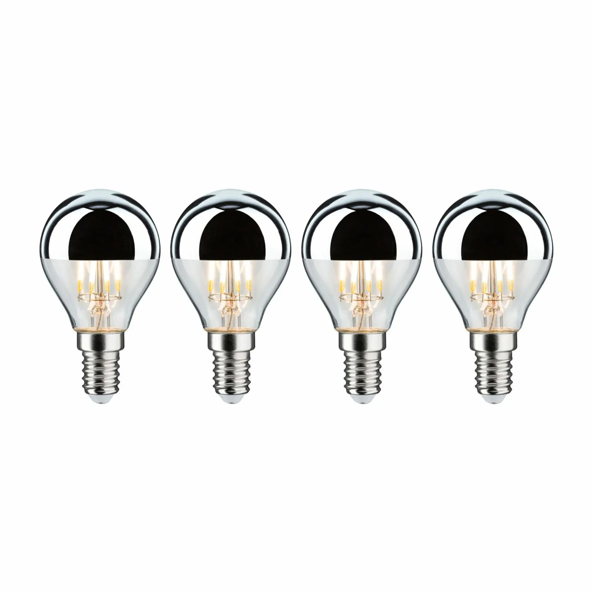 PAULMANN Modern Classic Edition set LED kapka zrcadlový svrchlík E14 230V 4x4,8W 2700K stmívatelné stříbrná