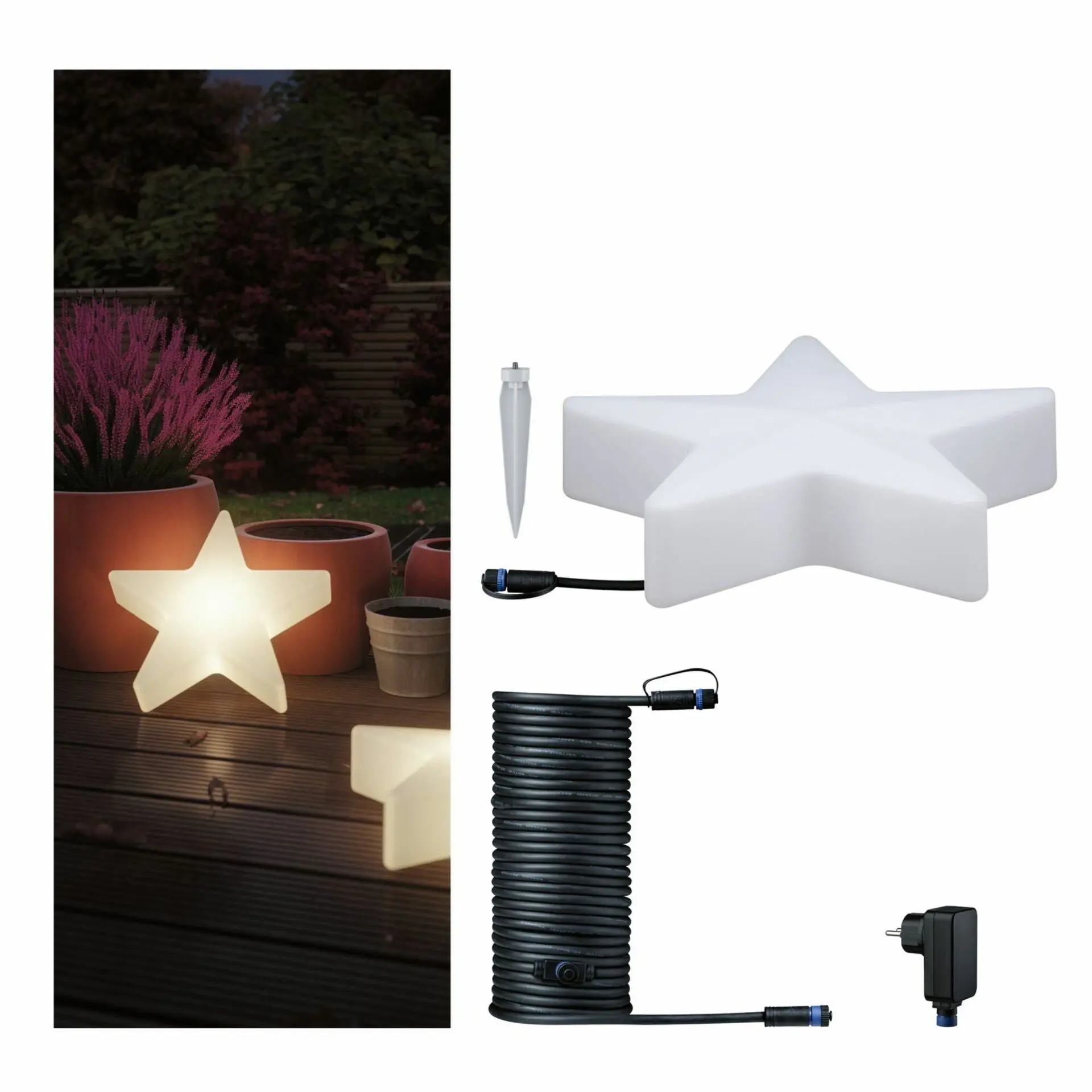 P 5178 Plug & Shine set LED světelný objekt hvězda vč. 10m-kabel a Trafo - PAULMANN