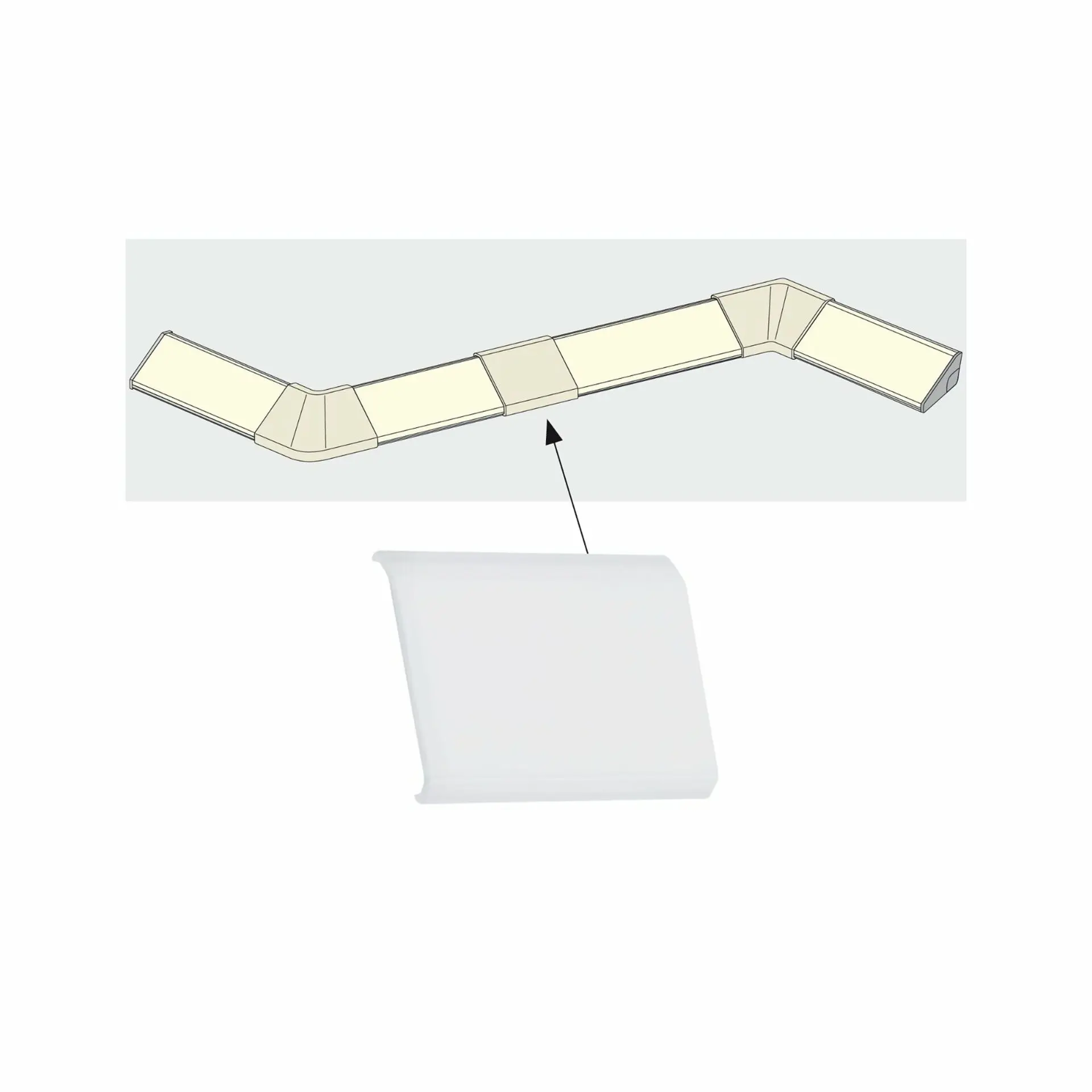 P 70263 Delta Profil kryt 4ks balení satin, plast - PAULMANN