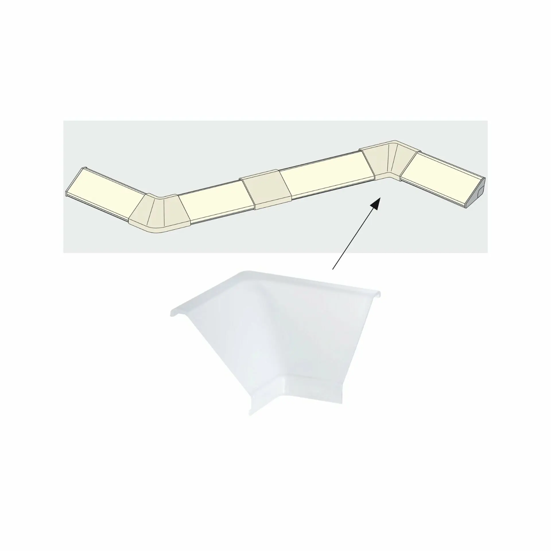 P 70264 Delta Profil vnitřní roh 2ks balení satin, plast - PAULMANN