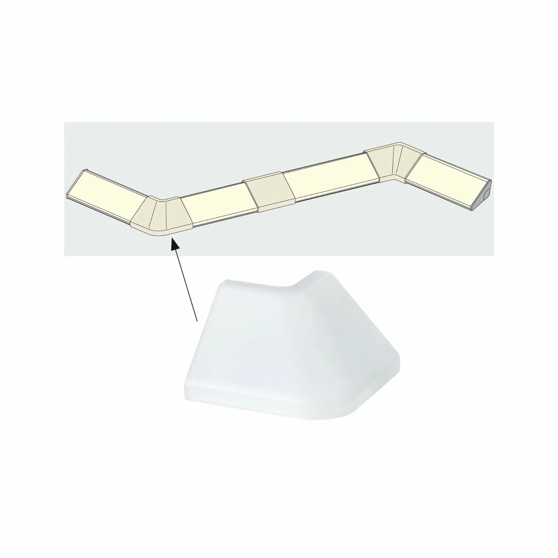 P 70265 Delta Profil roh 2ks balení satin, plast - PAULMANN