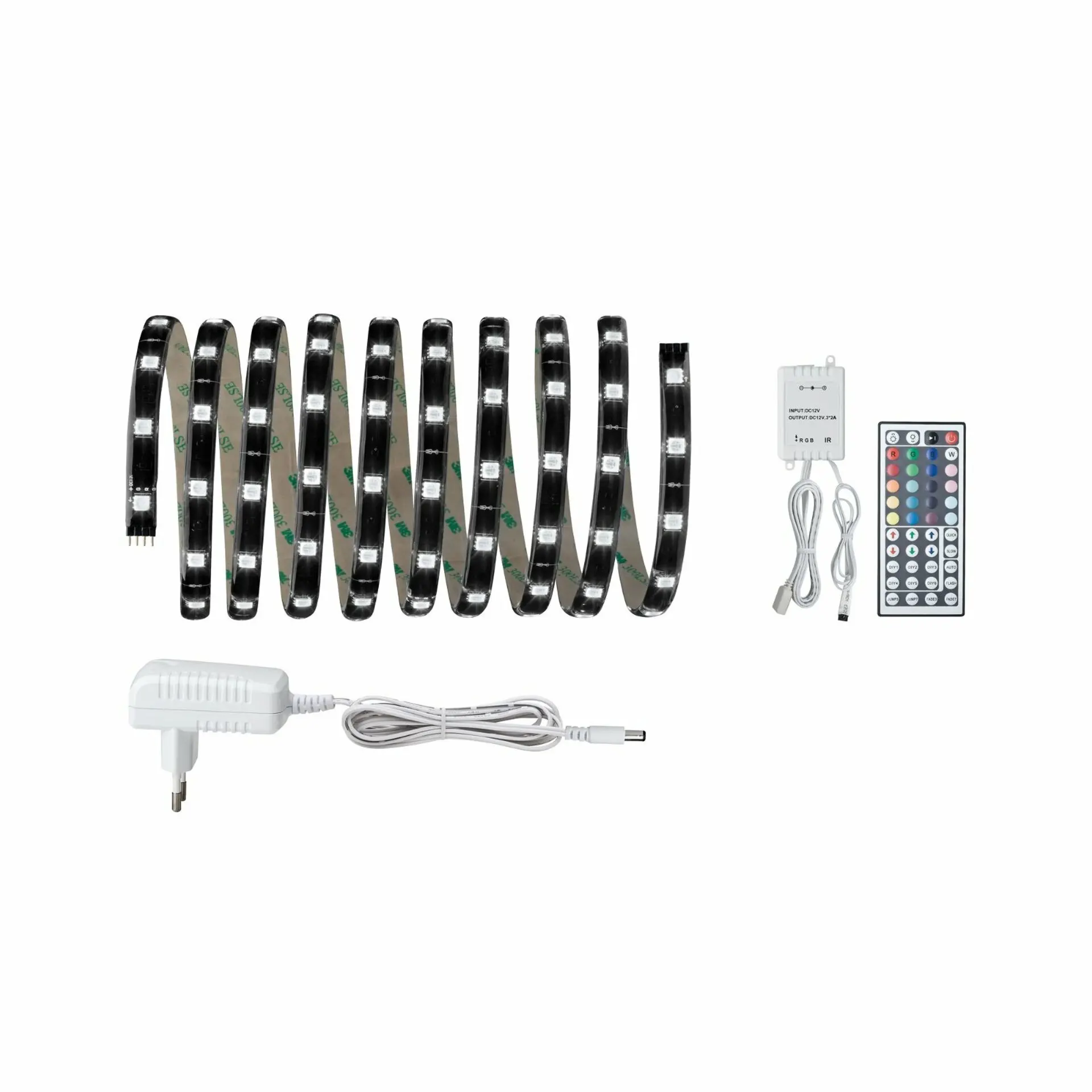 P 70322 YourLED pásek základní sada 3m RGB černá, čirá - PAULMANN