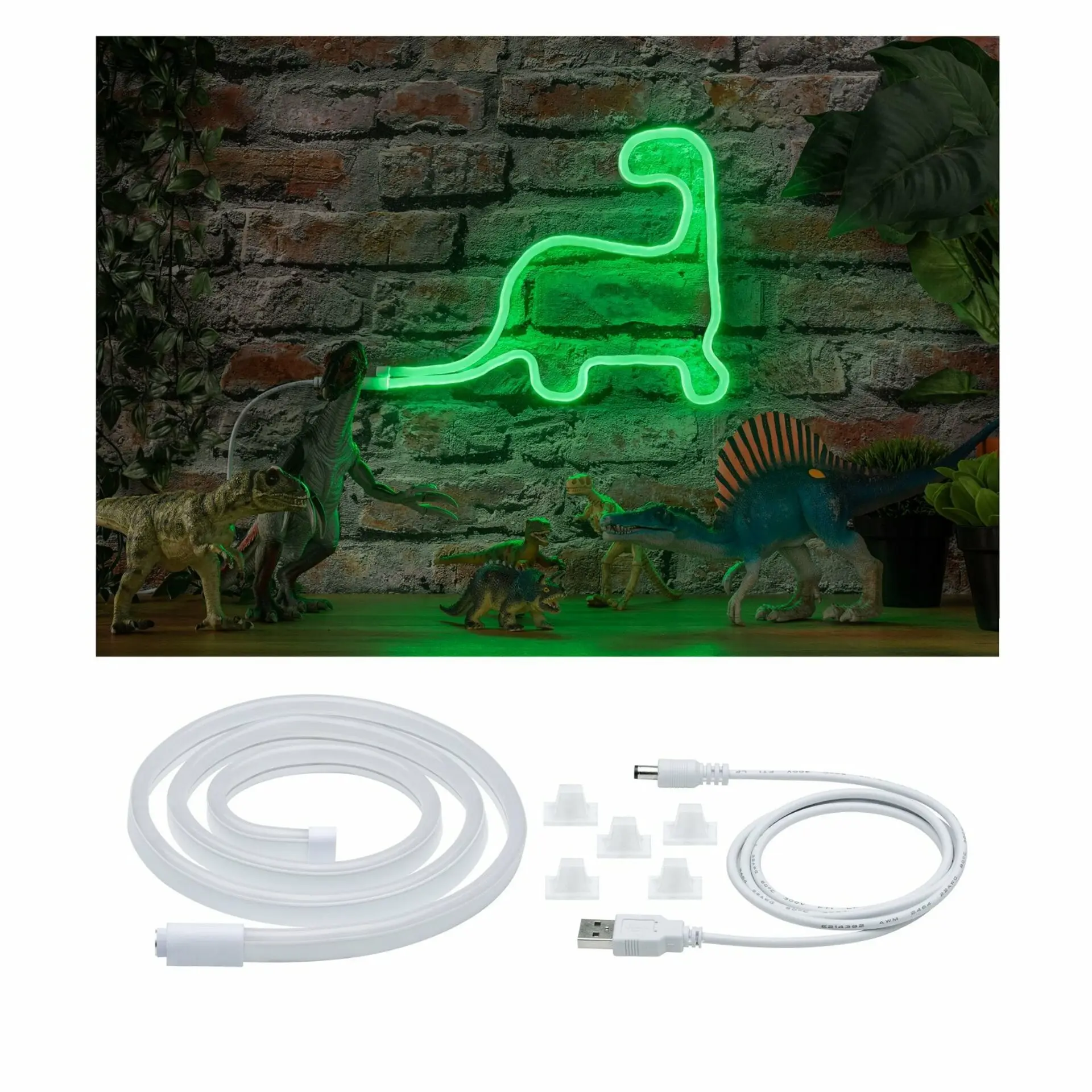 P 70563 Neon Colorflex USB Strip Green 1m 4,5W 5V zelená/bílá umělá hmota - PAULMANN