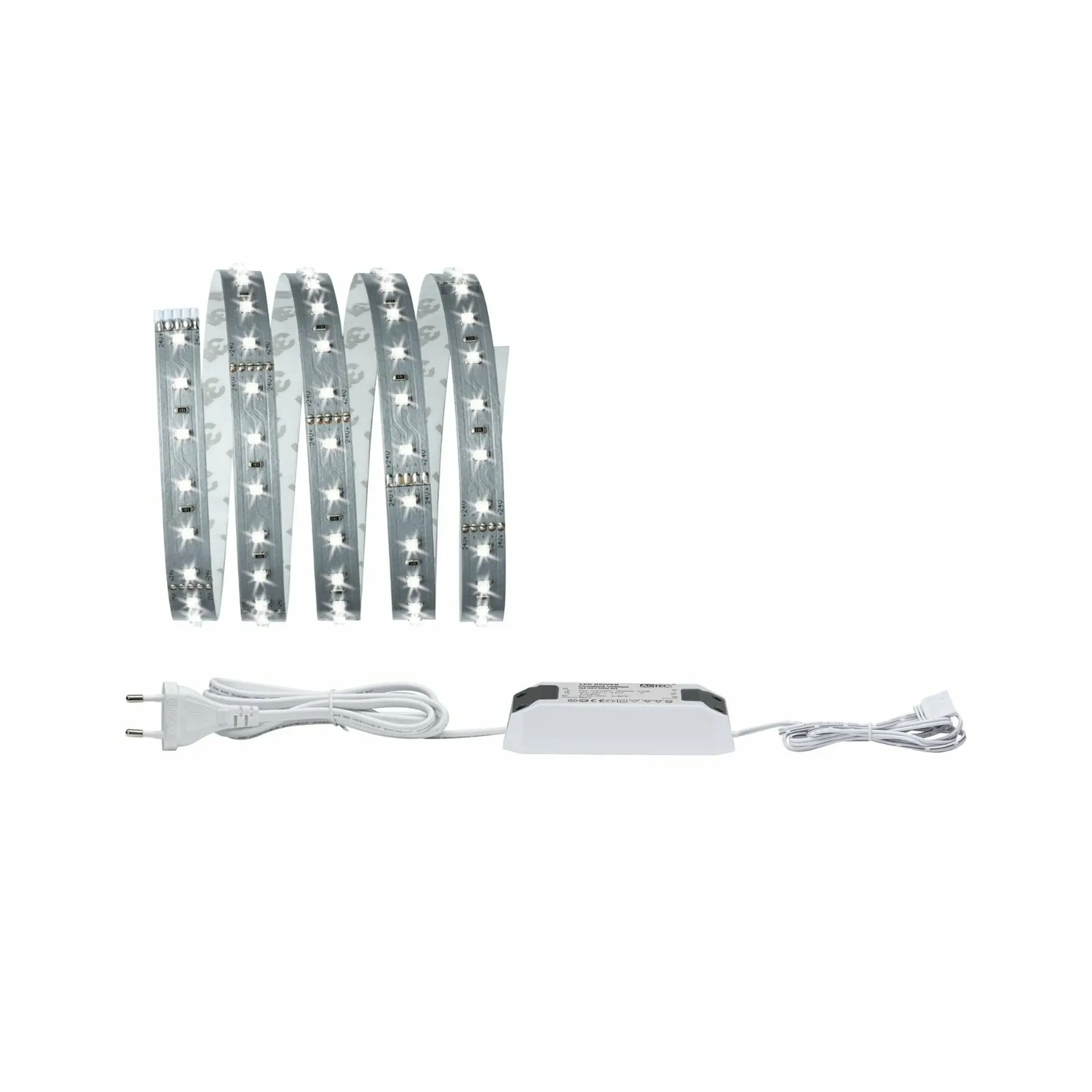 P 70578 MaxLED 500 pásek zákl.sada 1,5 m denní světlo, stříbrnošedá - PAULMANN