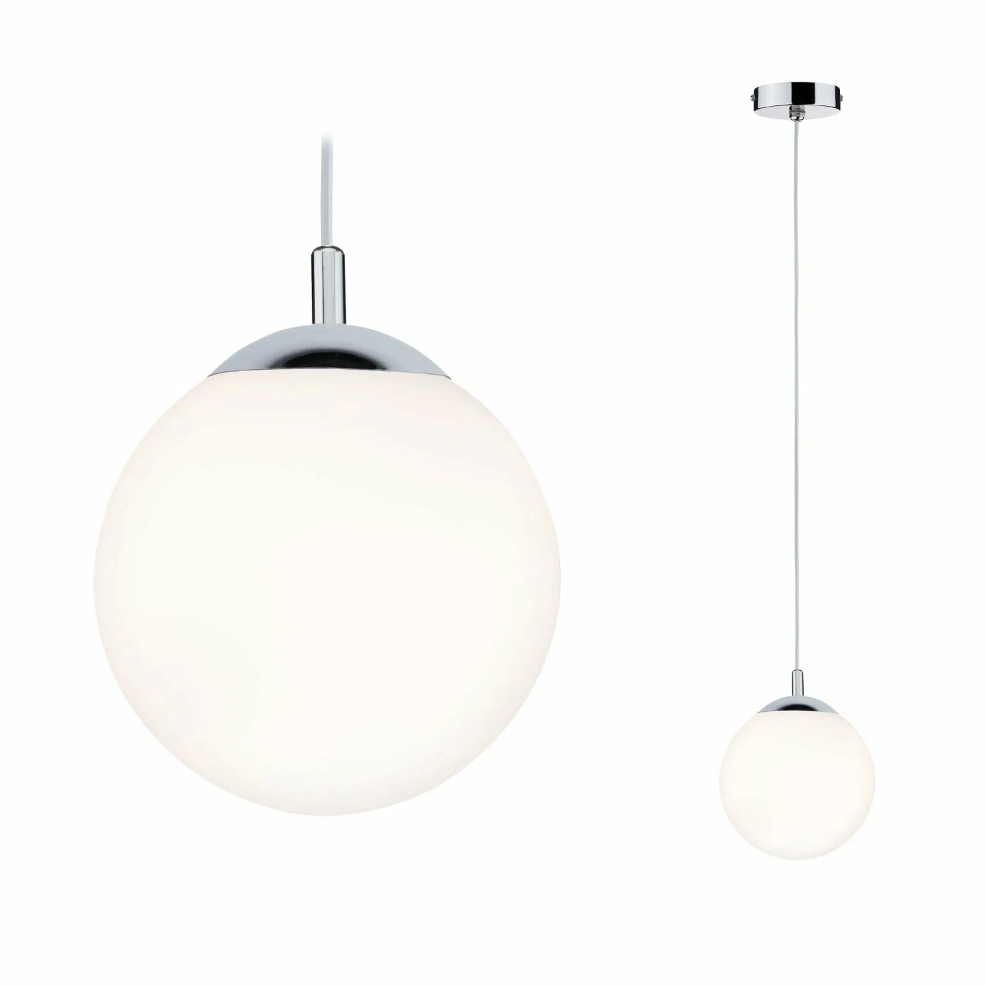 P 70895 Závěsné svítidlo Globe IP44 E27 20W satin / chrom - PAULMANN