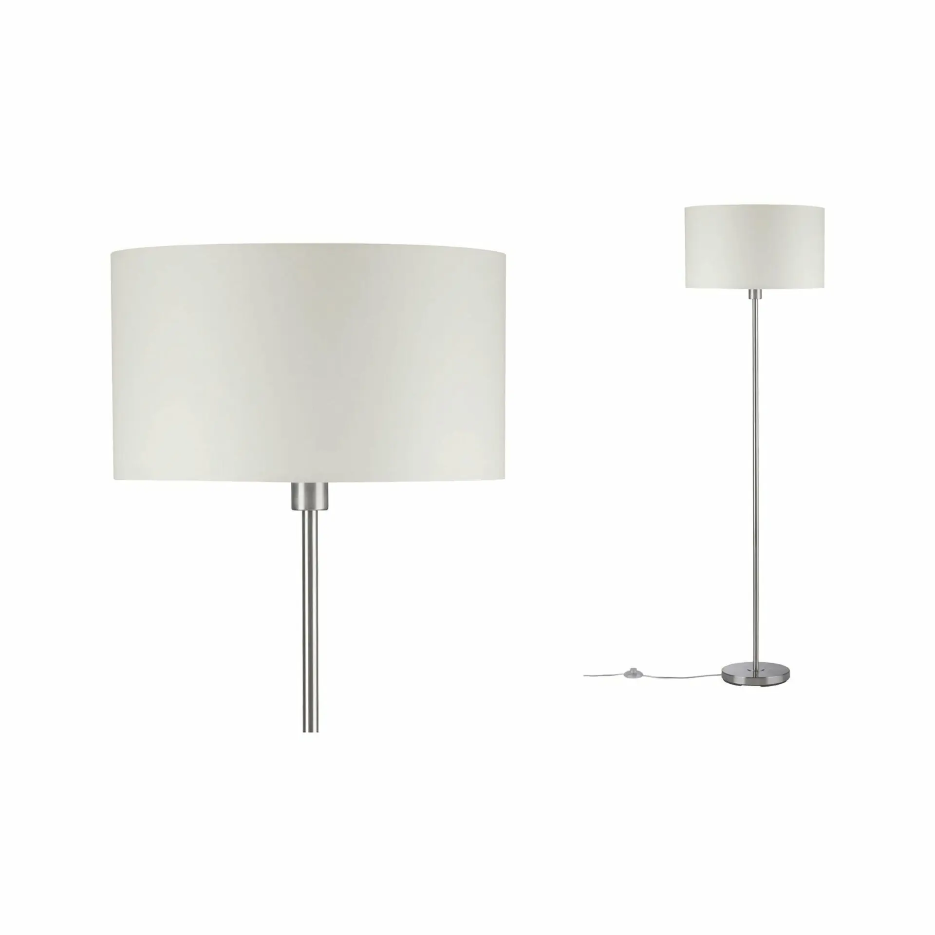 P 70922 Stojací lampa Tessa max.50W E27 krémová + kartáč.železo - PAULMANN