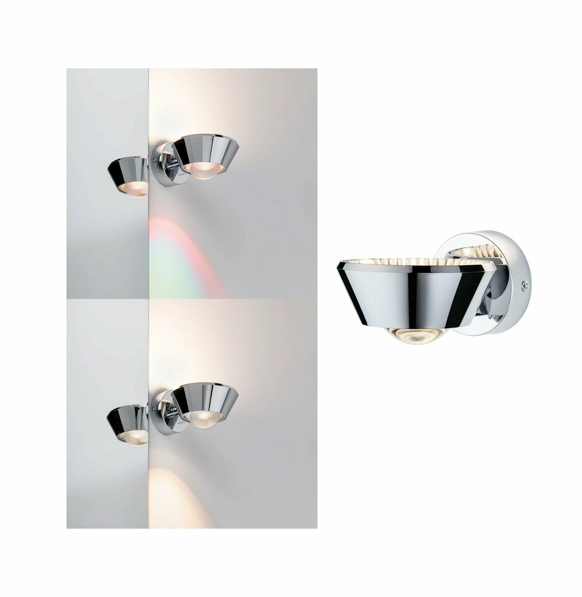 P 70947 LED nástěnné svítidlo Sabik IP44 13W chrom stmívatelné - PAULMANN