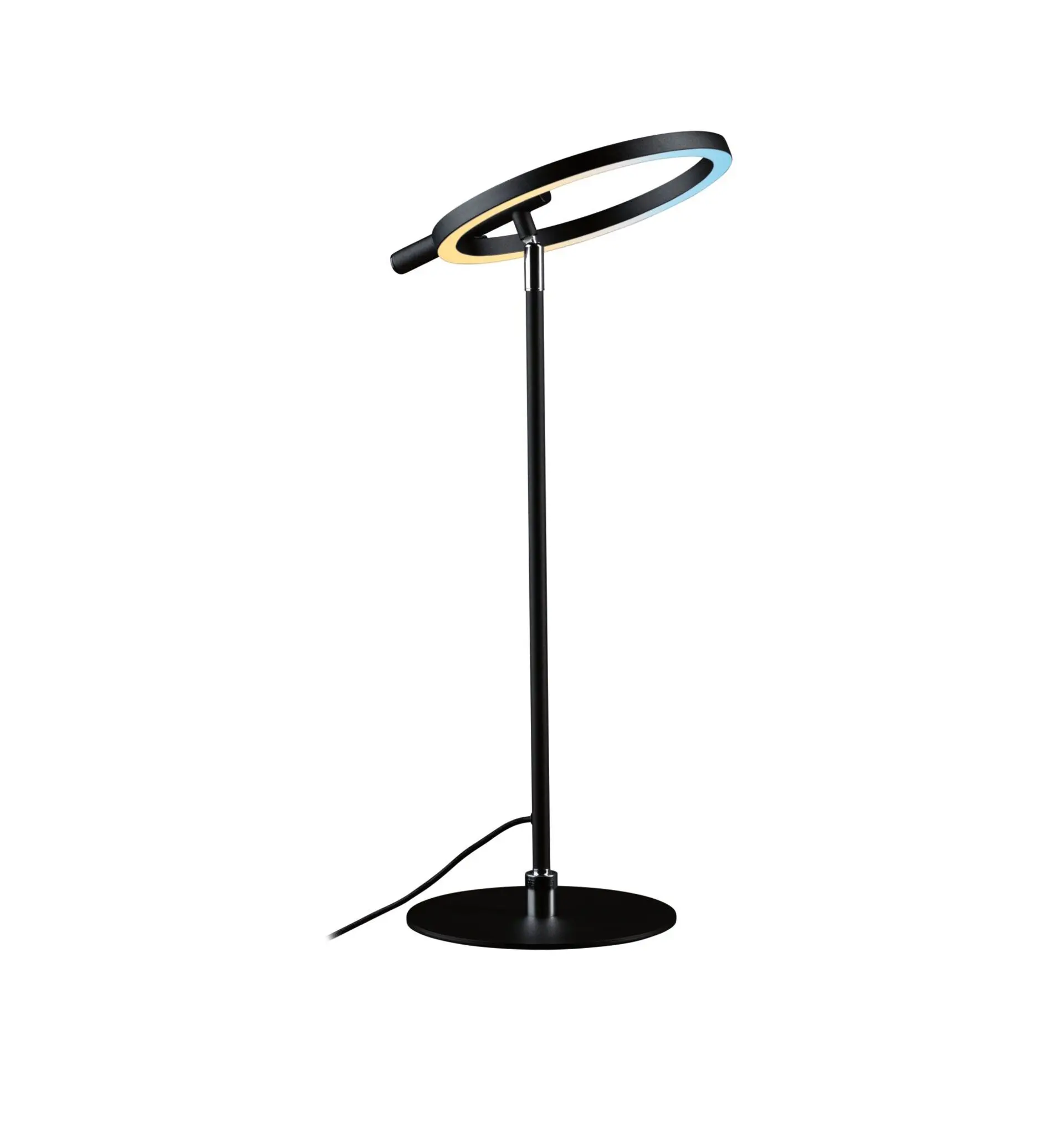 PAULMANN LED stolní lampa na psací stůl Odila měnitelná bílá 10,4W černá mat, chrom