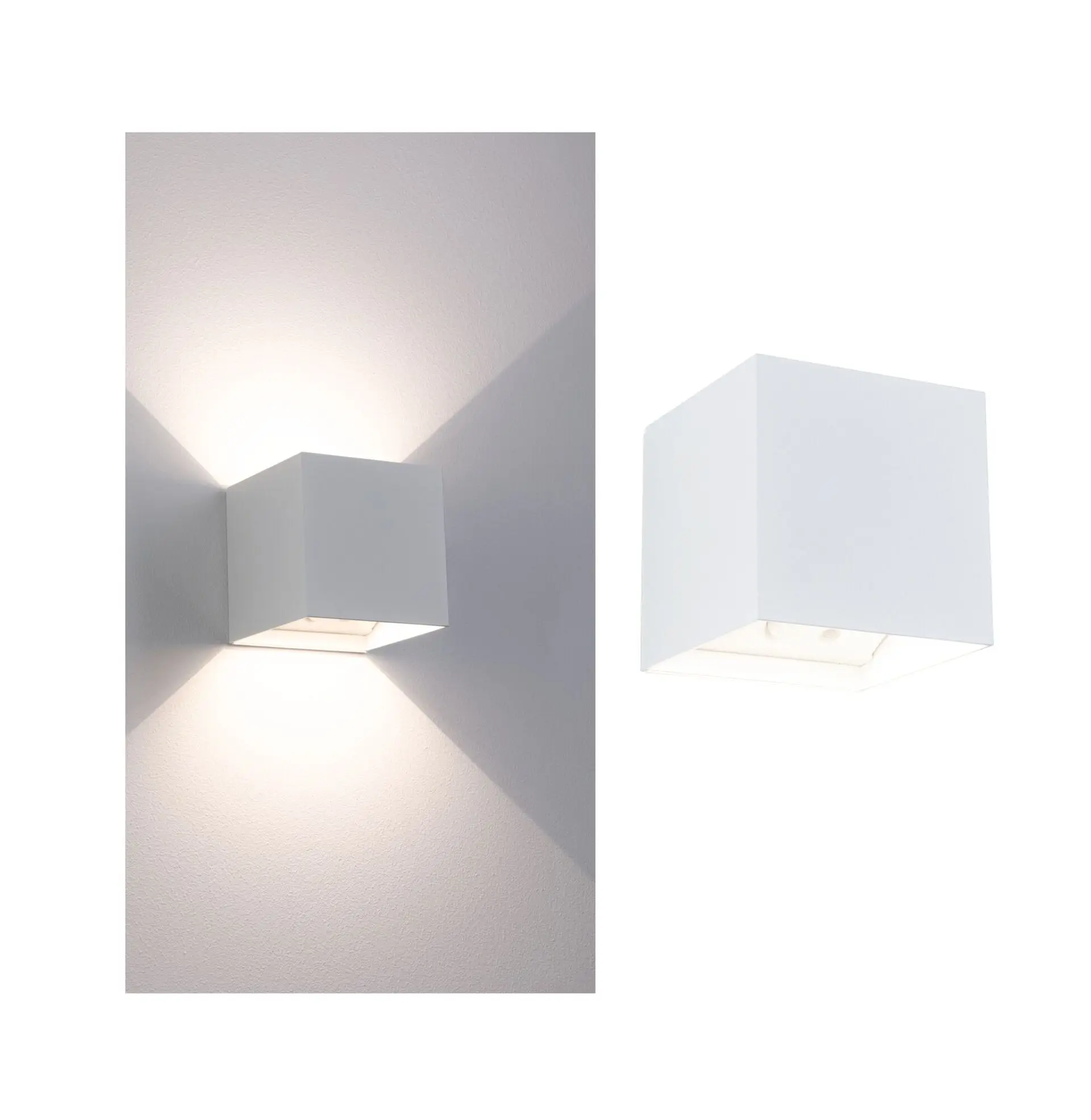 PAULMANN LED nabíjecí nástěnné svítidlo Nyara IP44 3000K 100x100mm 2x1W bílá