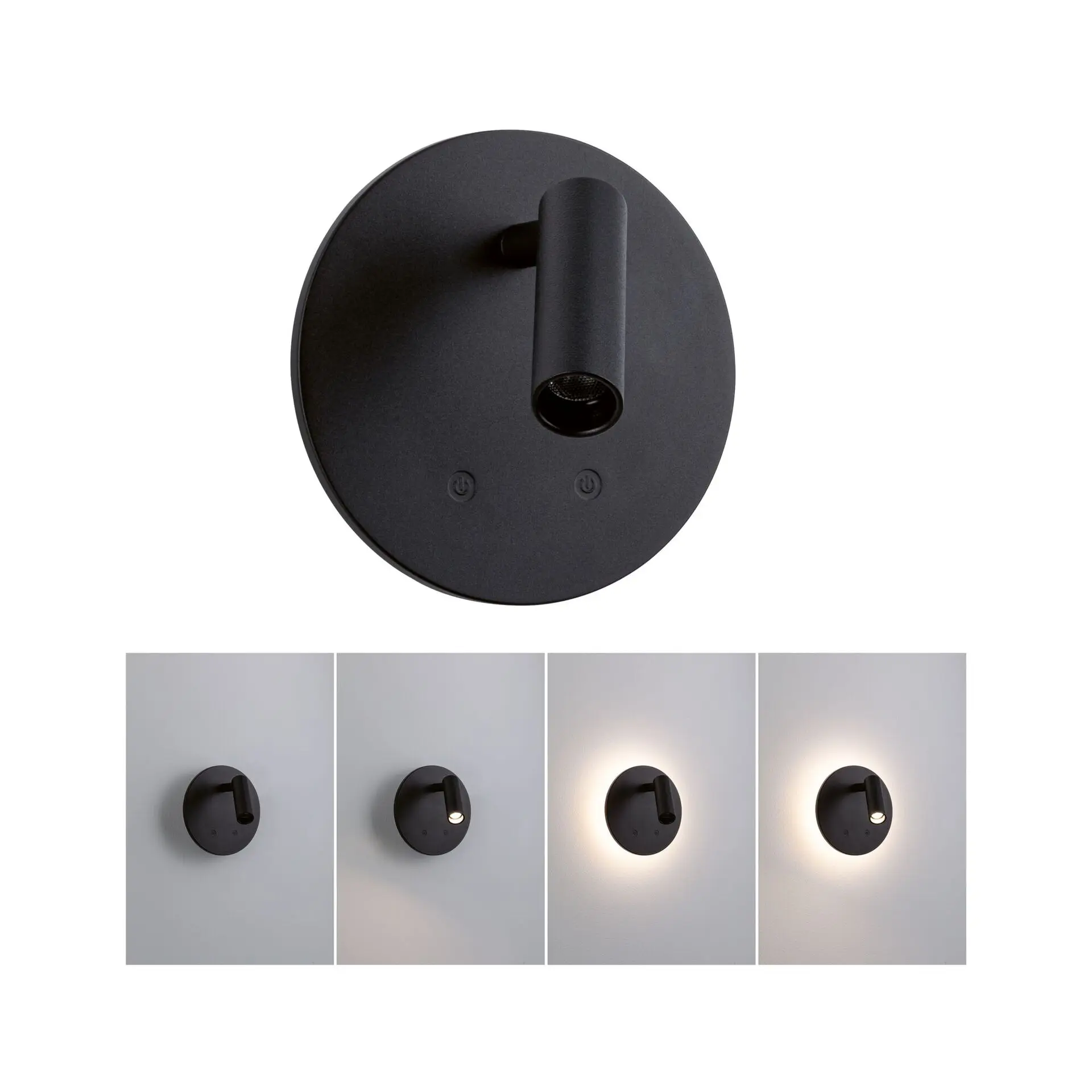 PAULMANN LED nabíjecí nástěnné svítidlo Kiora 2700K / 3,7V 0,6W / 0,7W stmívatelné černá