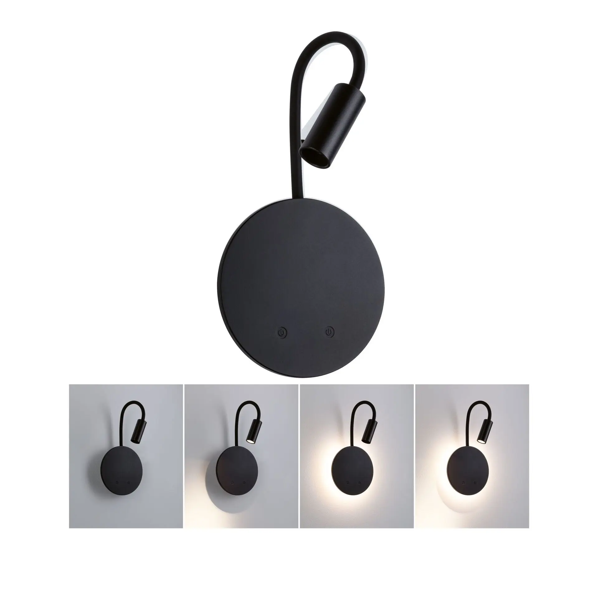 PAULMANN LED nabíjecí nástěnné svítidlo Miora 2700K / 3,7V 0,6W / 0,7W stmívatelné černá