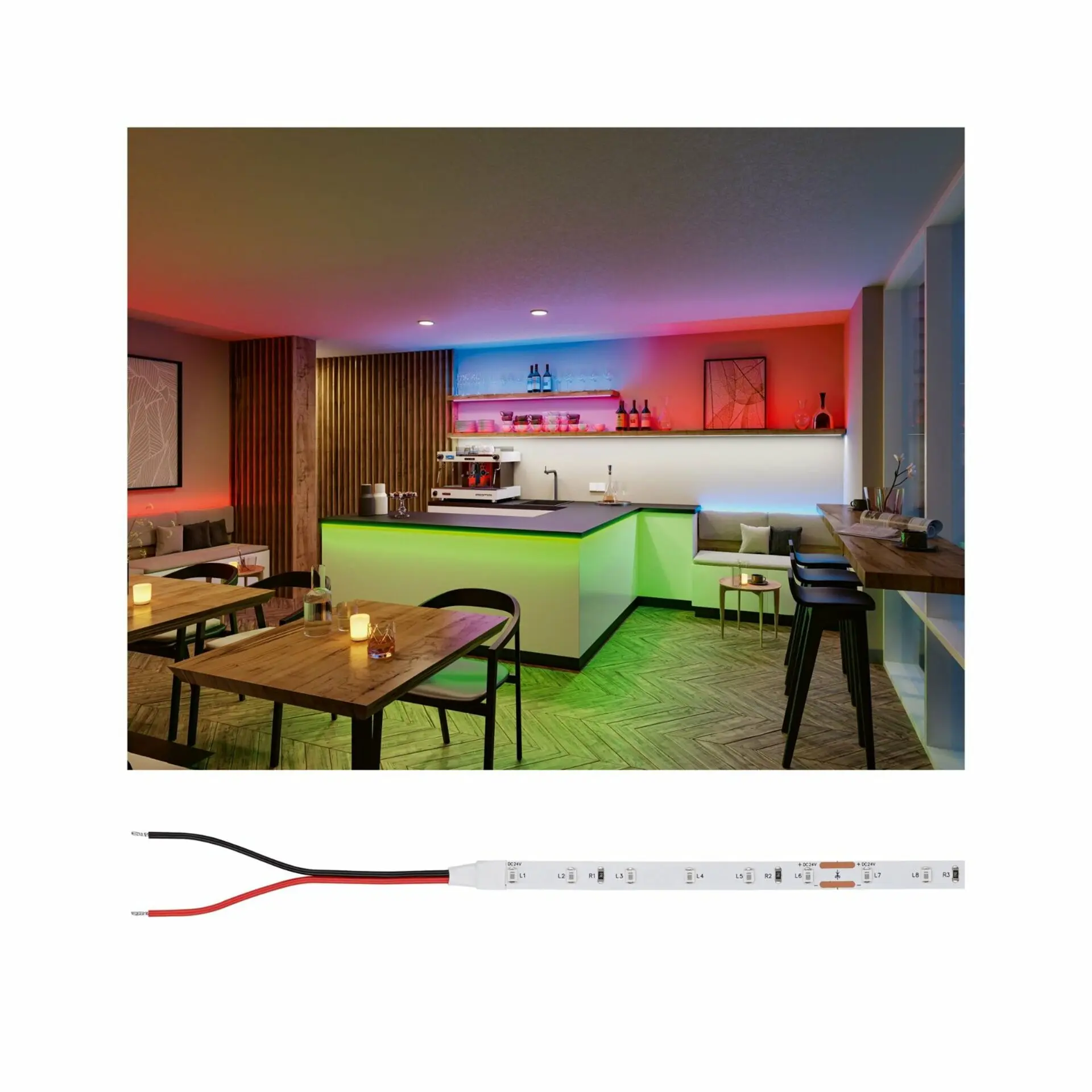 P 76007 Pro LED Strip Silver P25 5m 20W 300lm/m 60LEDs/m - PAULMANN