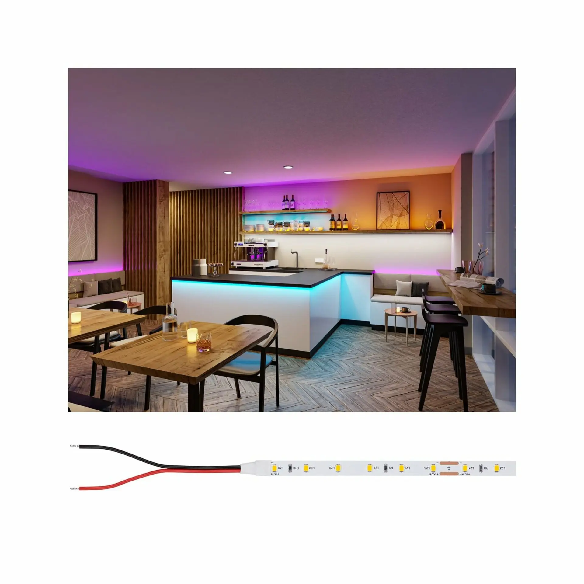 P 76010 Pro LED Strip Silver P25 5m 20W 300lm/m 60LEDs/m - PAULMANN