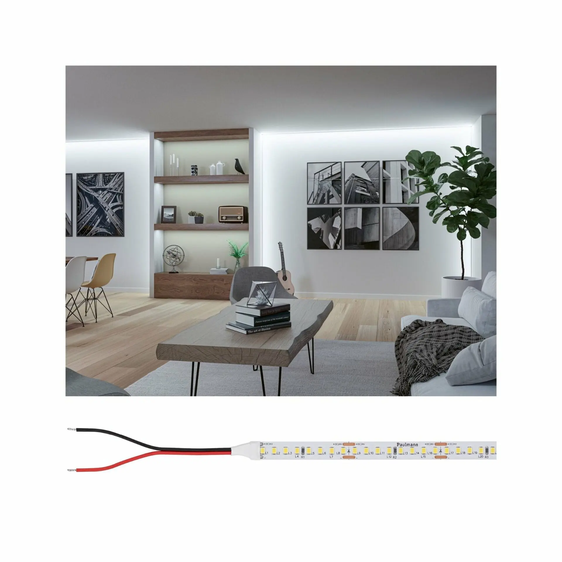 P 76024 Pro LED Strip Silver P150 865 5m 50W 1550lm/m 160LEDs/m 6500K - PAULMANN