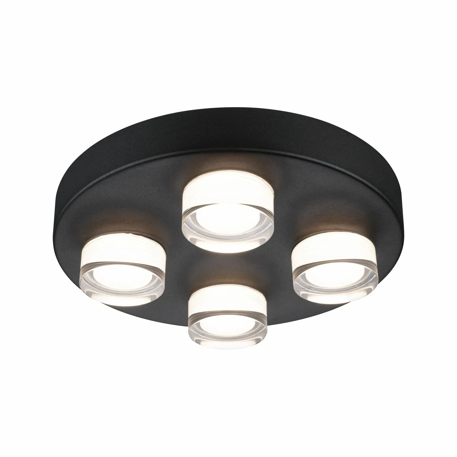 PAULMANN Selection Bathroom stropní svítidlo Kame IP44 3000K 230V 4x4,2W černá