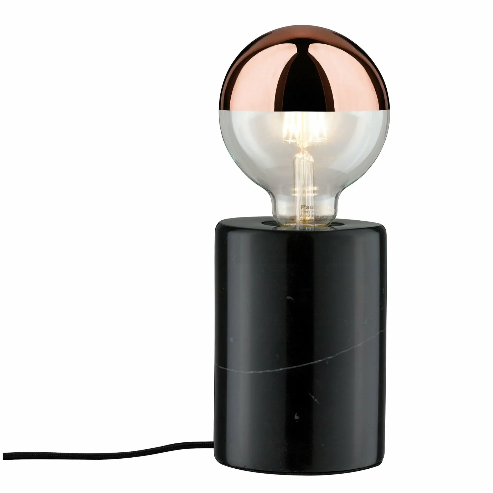 P 79600 Stolní lampa Neordic Nordin černá / mramor - PAULMANN