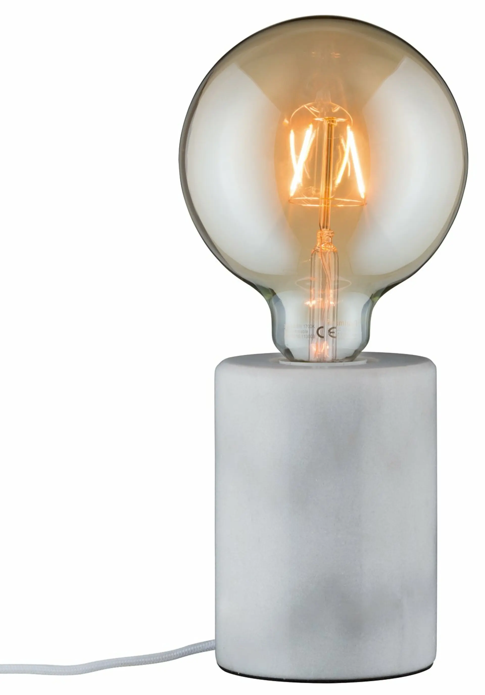 Paulmann stolní lampa Neordic Nordin 1-ramenné bílá/mramor 796.01 P 79601 VÝPRODEJ VZORKU
