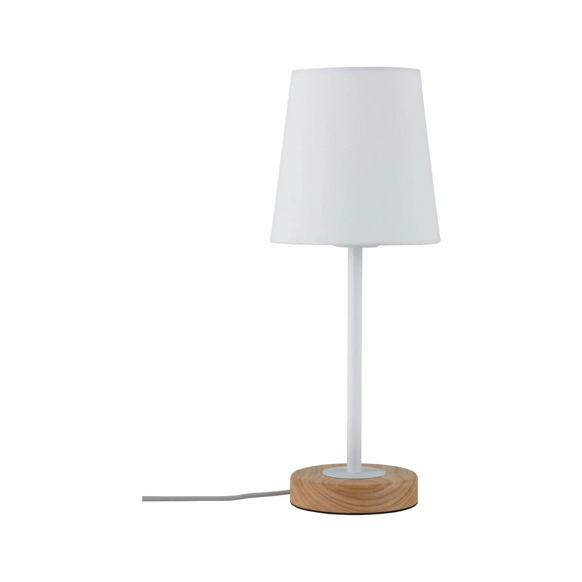 P 79636 Stolní lampa Neordic Stellan látkové stínidlo bílá / dřevo - PAULMANN