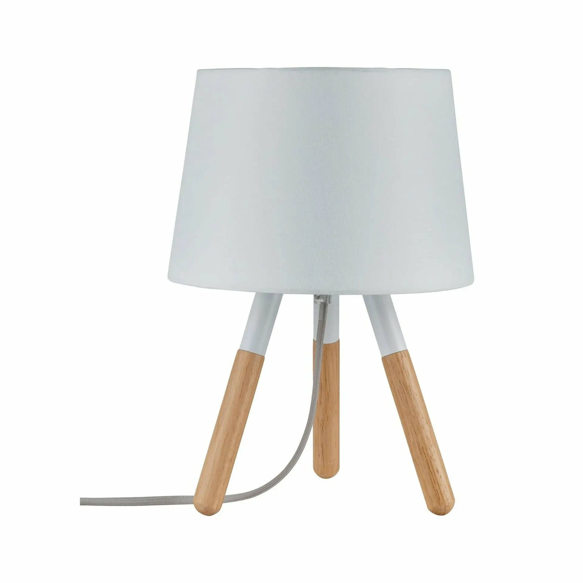 P 79646 Stolní lampa Neordic Berit látkové stínidlo bílá / dřevo - PAULMANN