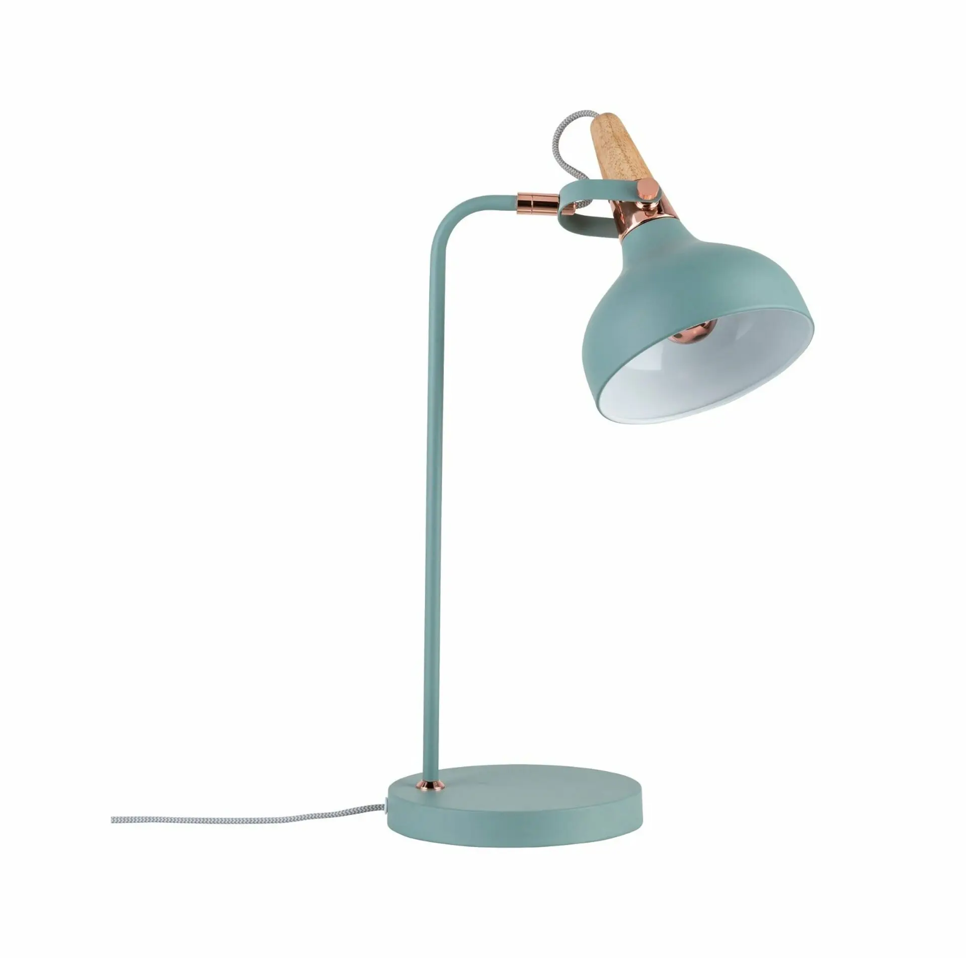 P 79651 Stolní lampa Neordic Juna zelená / měď / dřevo - PAULMANN