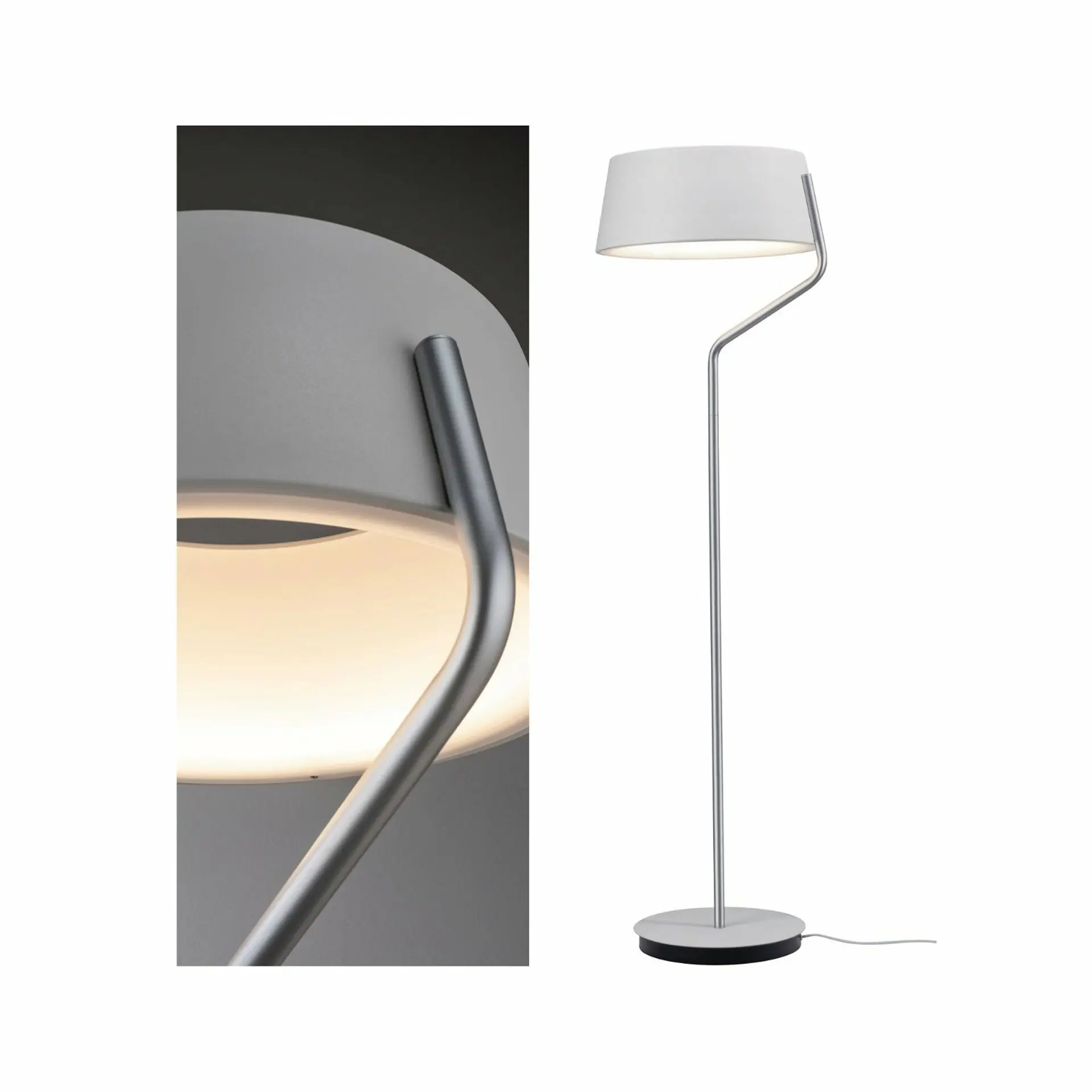 PAULMANN LED stojací svítidlo Belaja 22W bílá/matný chrom stmívatelné 797.21 P 79721 VÝPRODEJ VZORKU