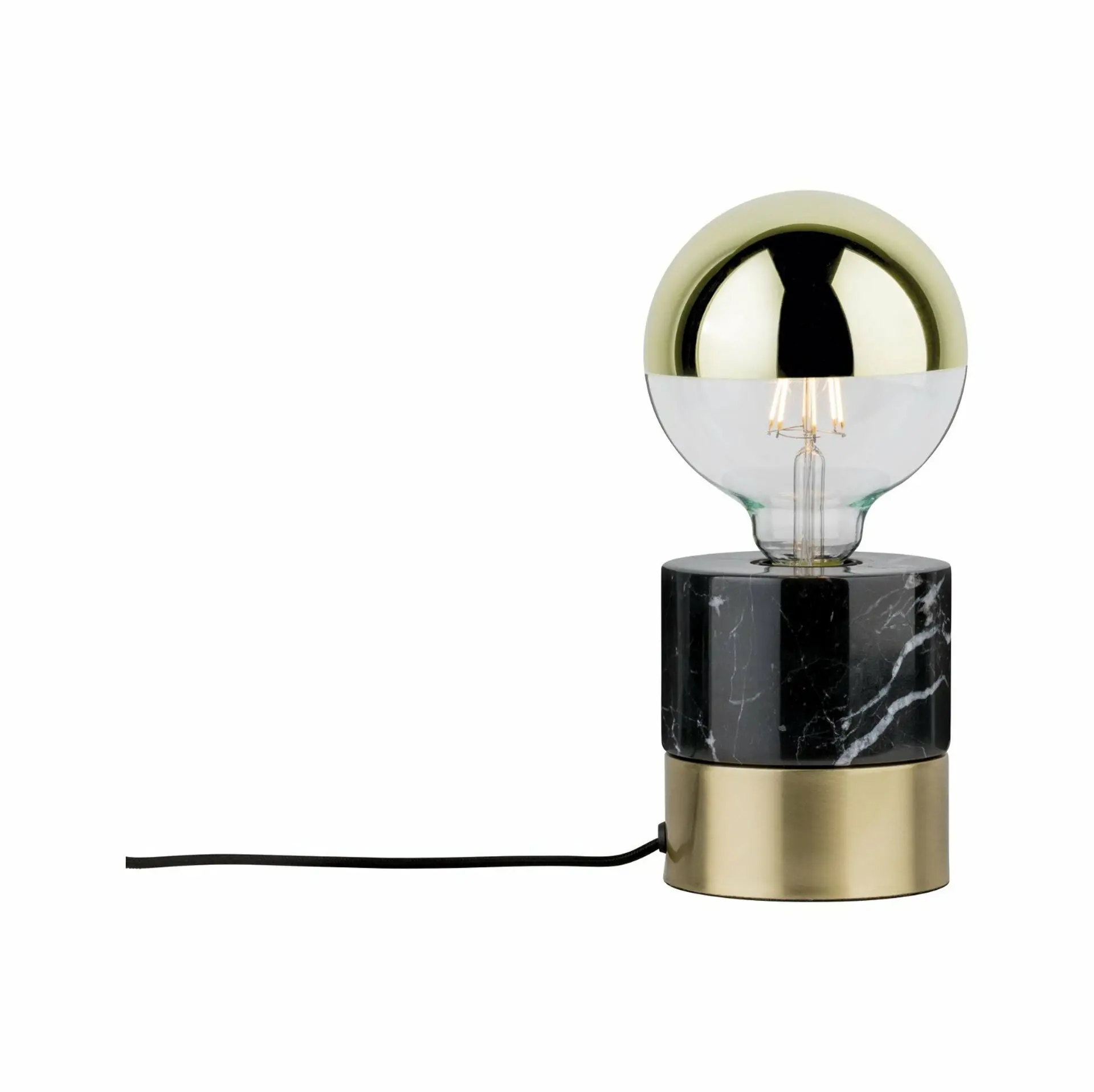 P 79742 Stolní lampa Vala 1-ramenné mosaz kartáčovaná/mramor černá - PAULMANN