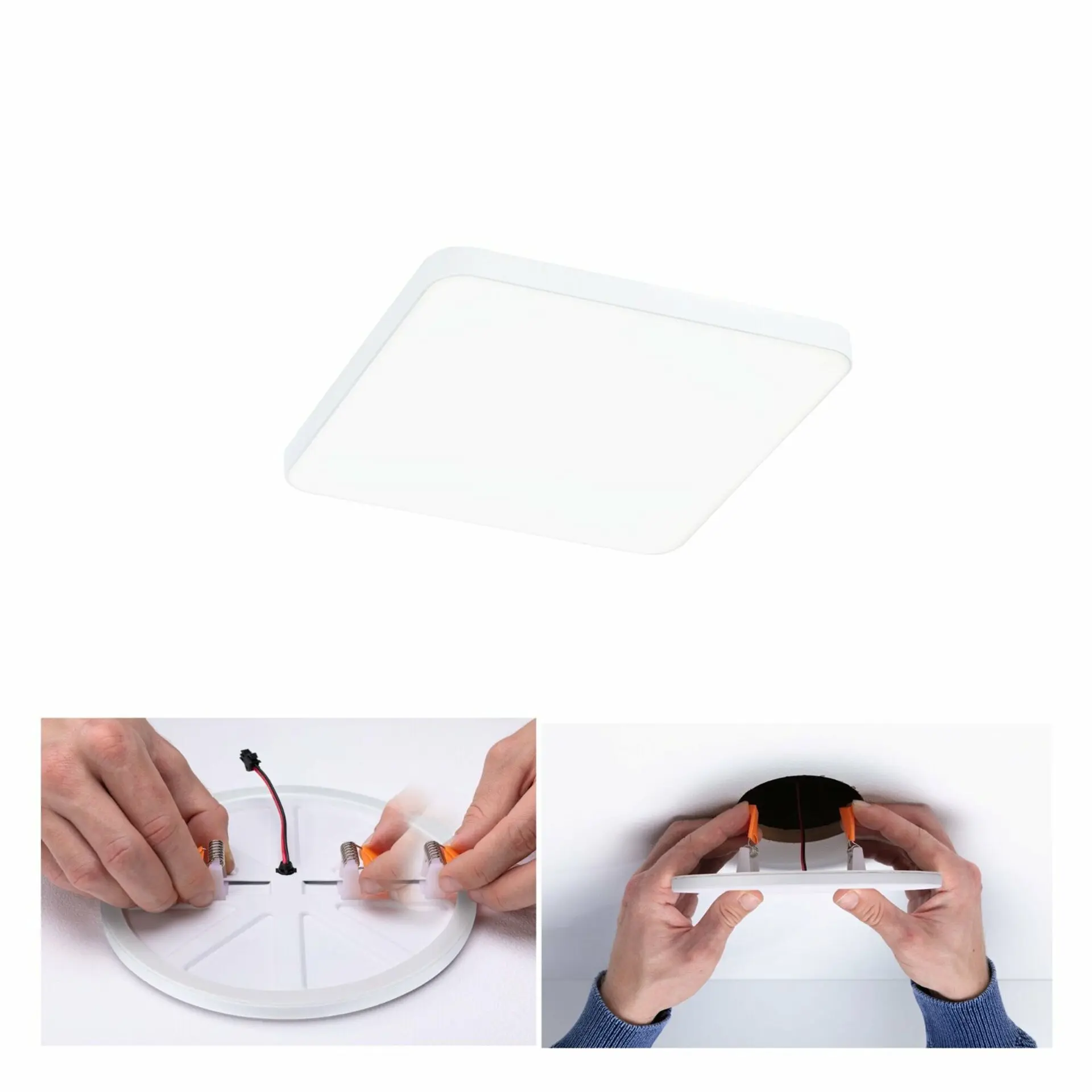 P 79936 VariFit LED vestavné svítidlo Veluna Edge IP44 hranaté 120x120mm 4000K bílá - PAULMANN