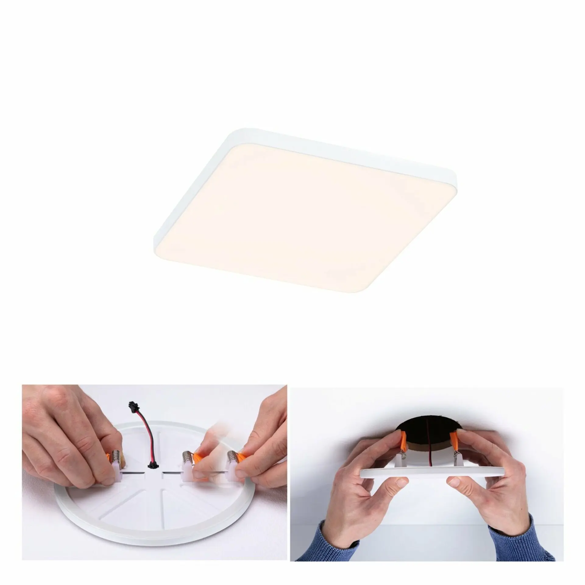P 79942 VariFit LED vestavné svítidlo Veluna Edge IP44 hranaté 120x120mm 3000K bílá - PAULMANN