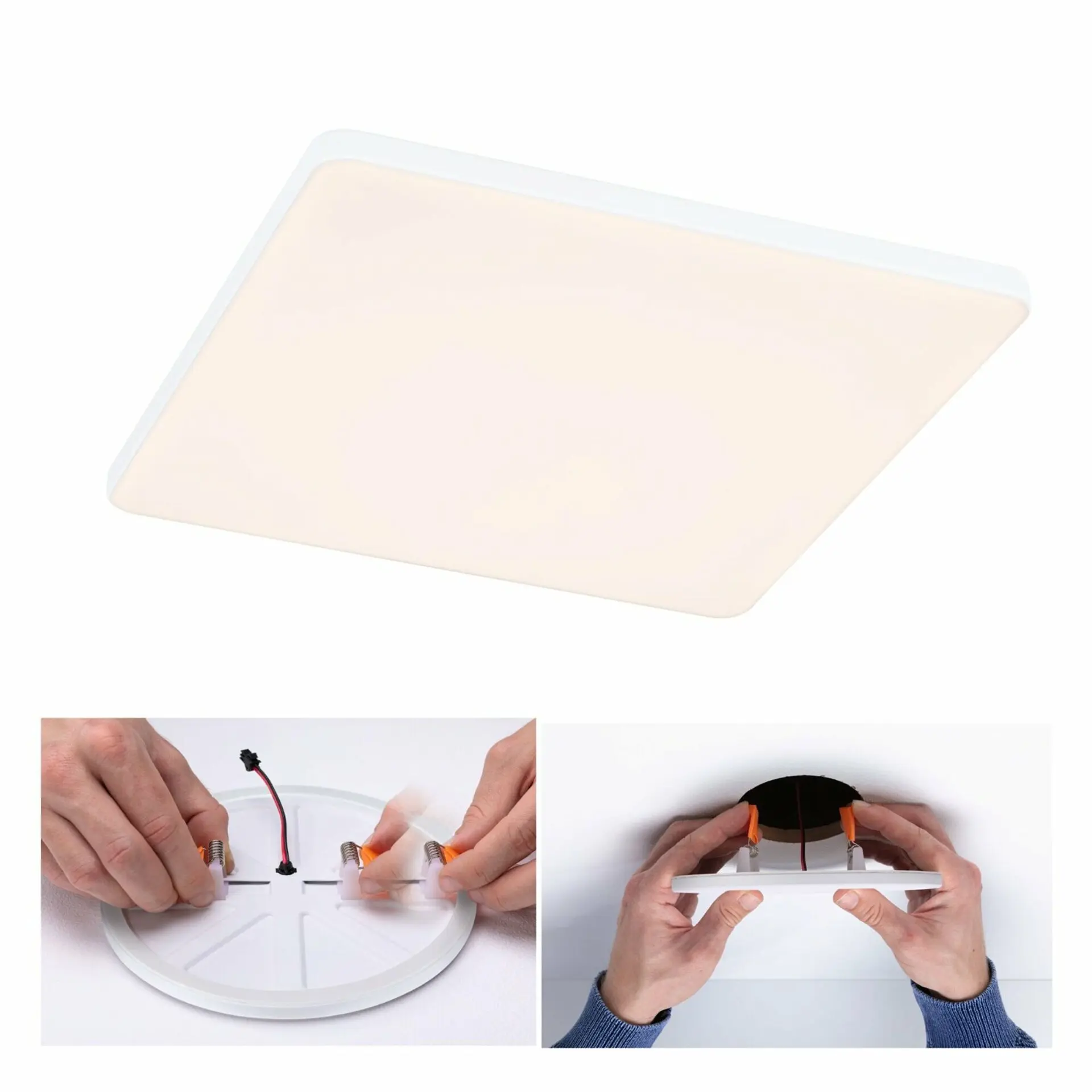 P 79949 VariFit LED vestavné svítidlo Veluna Edge IP44 hranaté 200x200mm 3000K bílá stmívatelné - PAULMANN