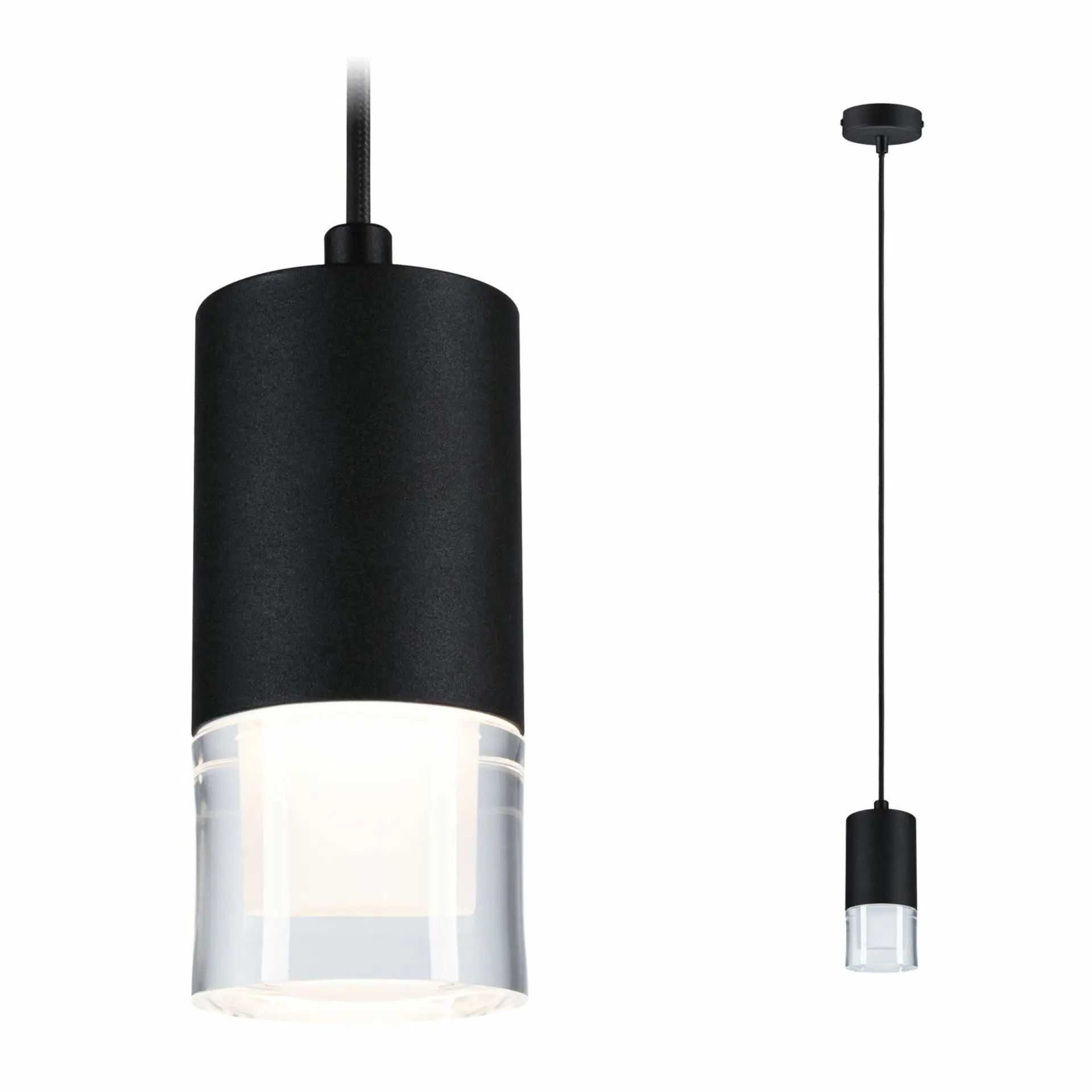 P 79997 LED závěsné svítidlo Kame 9W čirá/černá - PAULMANN