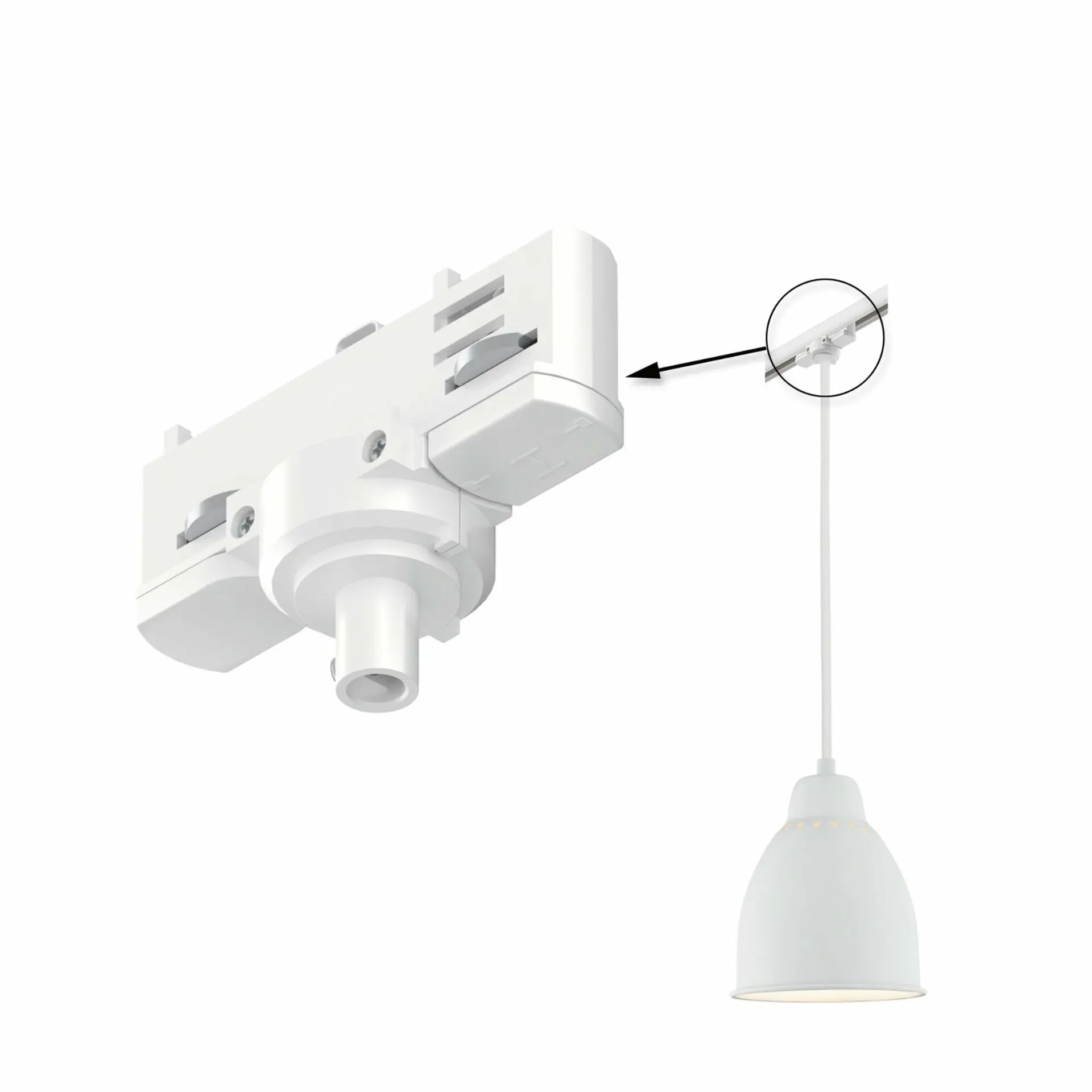P 91386 ProRail3 univerzální adaptér pro závěs max. 1.150W 230V bílá - PAULMANN