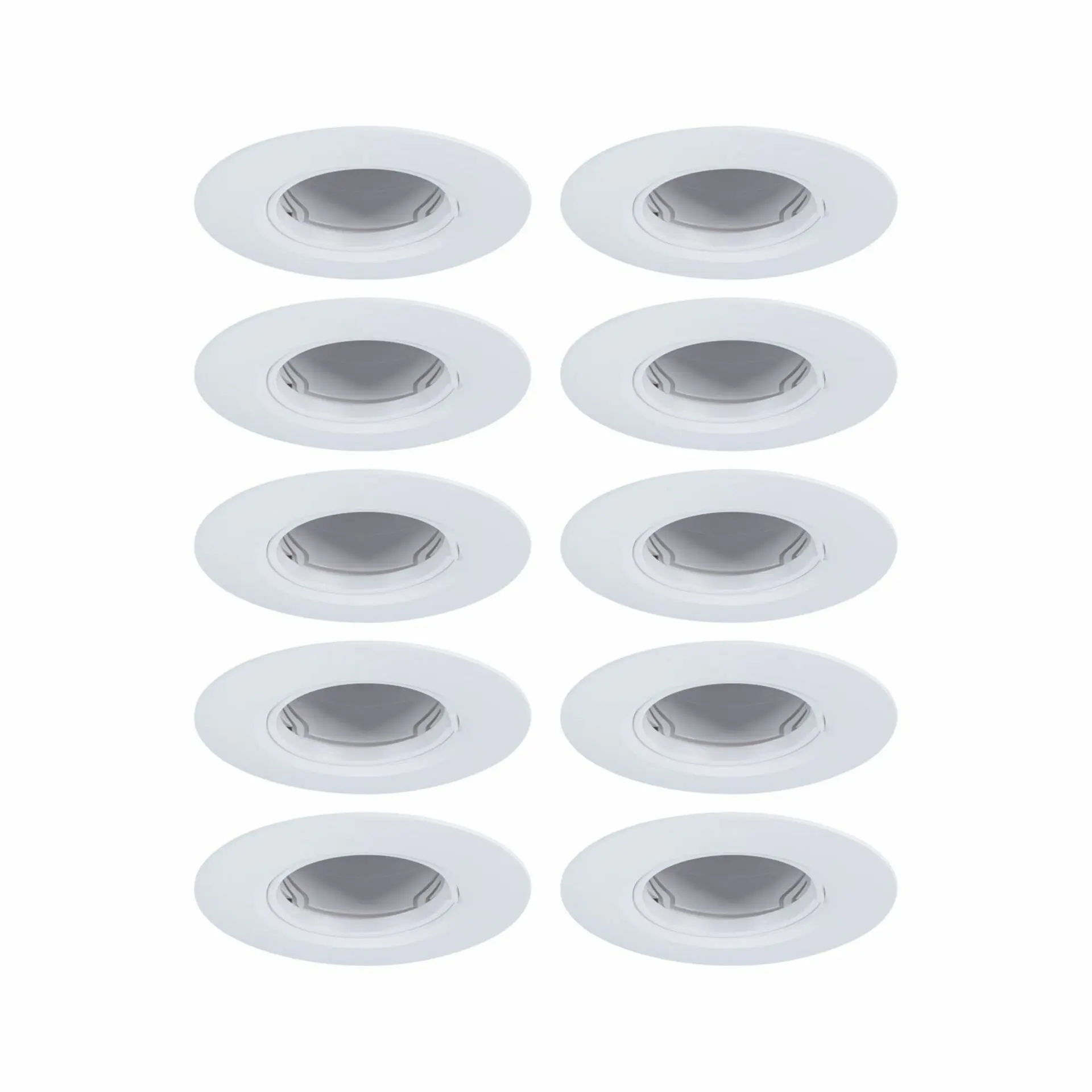 PAULMANN Vestavné svítidlo 10ks-sada nevýklopné kruhové 90mm GU10 max. 10x10W 230V bílá