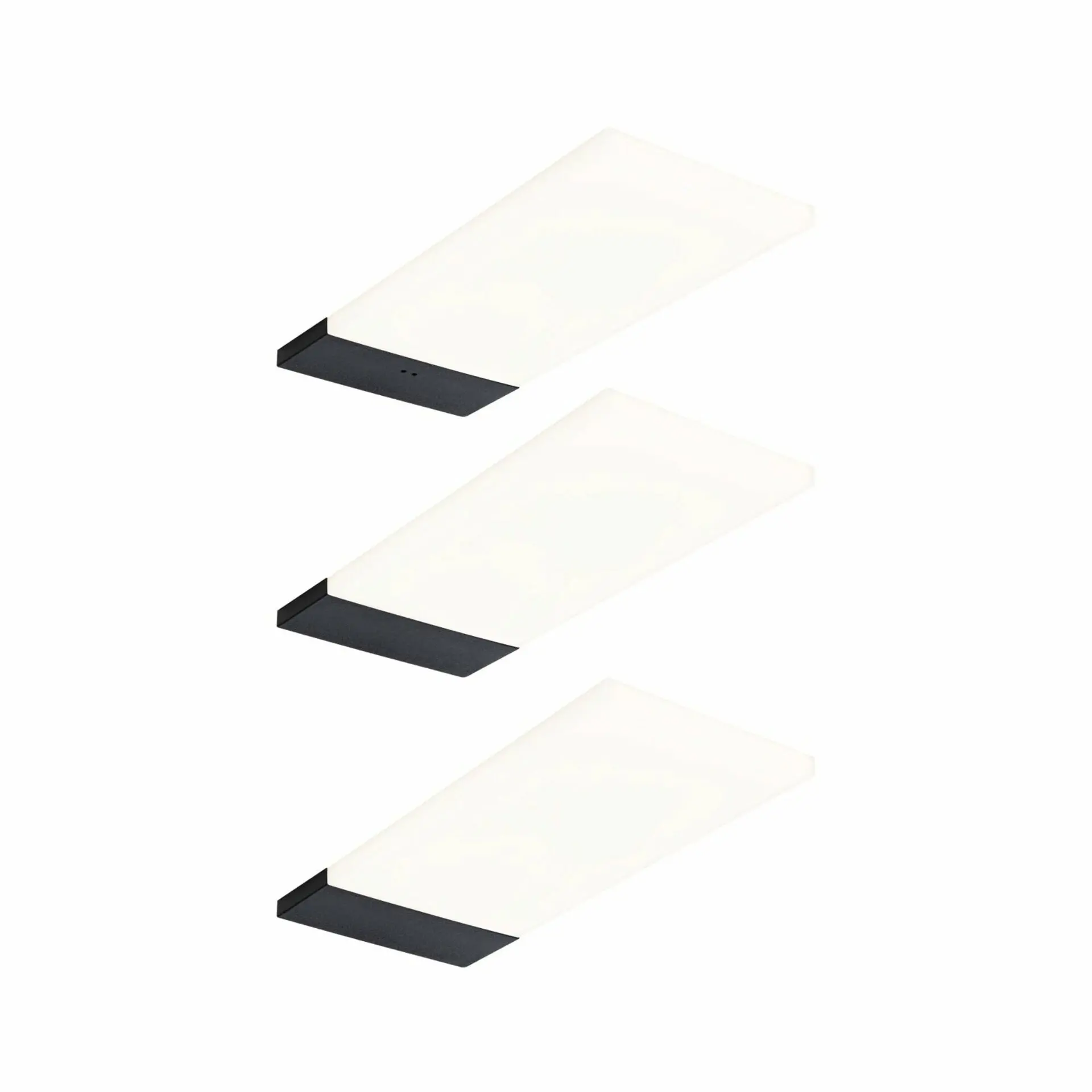 P 92123 LED podskříňkové svítidlo Bredo s čidlem 3ks sada 3000K 3x2,5W 80x190mm 230/12V černá - PAULMANN