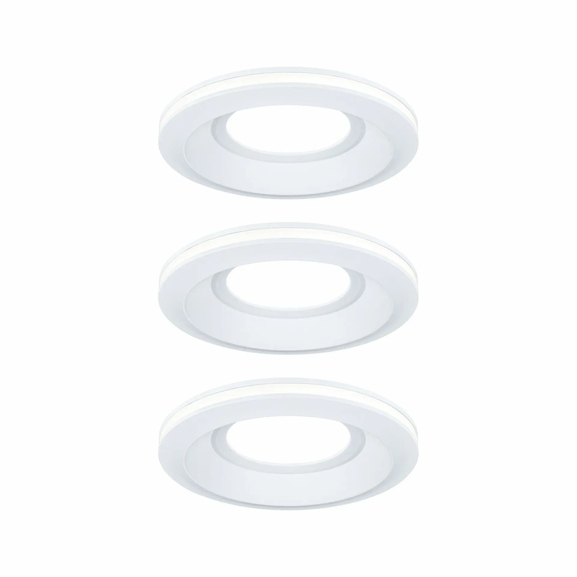 P 92248 LED vestavné svítidlo Sormus 3ks sada IP65 kruhové 100mm 3x4,8W / 1,5W / 230V 3000K bílá - PAULMANN