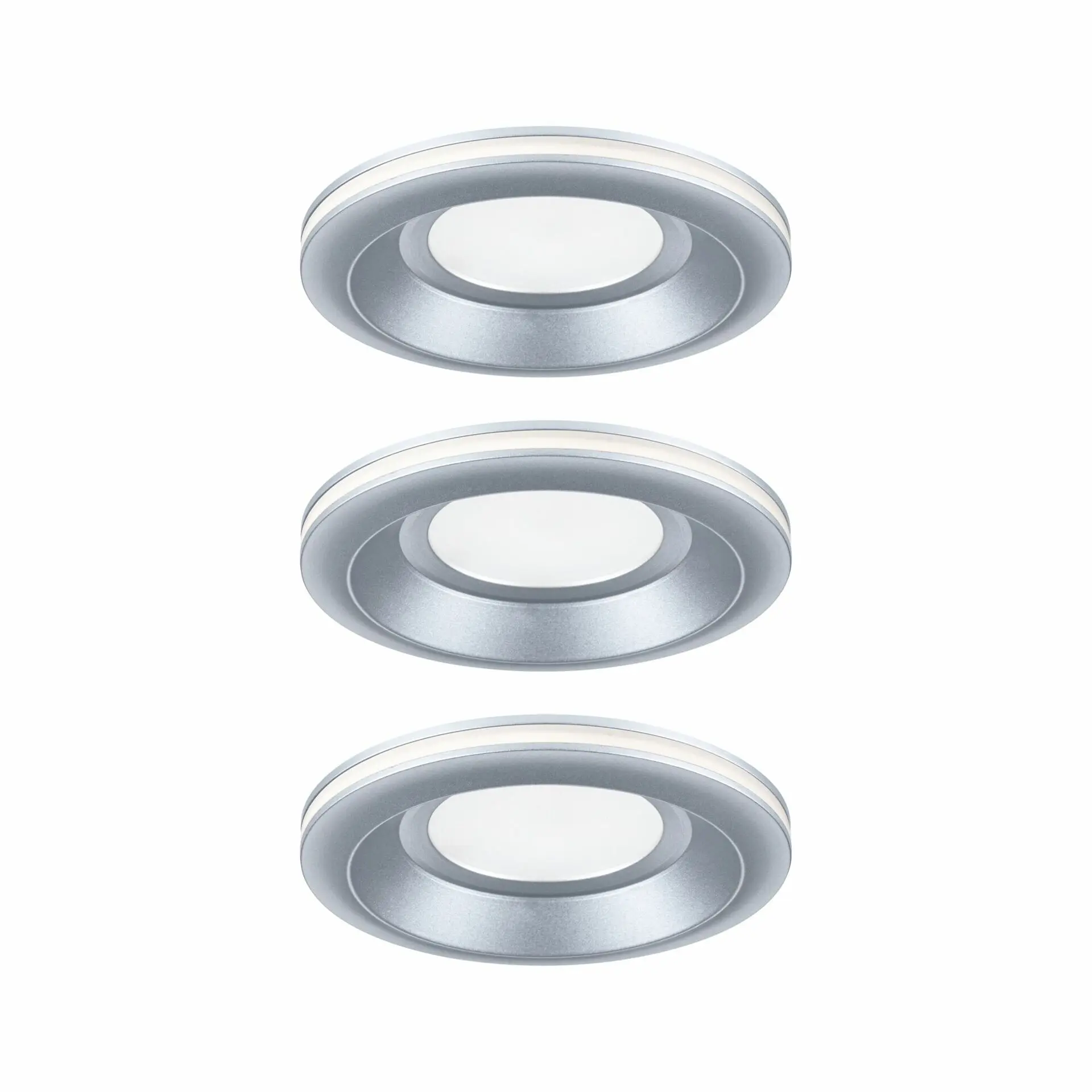 PAULMANN LED vestavné svítidlo Sormus 3ks sada IP65 kruhové 100mm 3x4,8W / 1,5W / 230V 3000K matný chrom