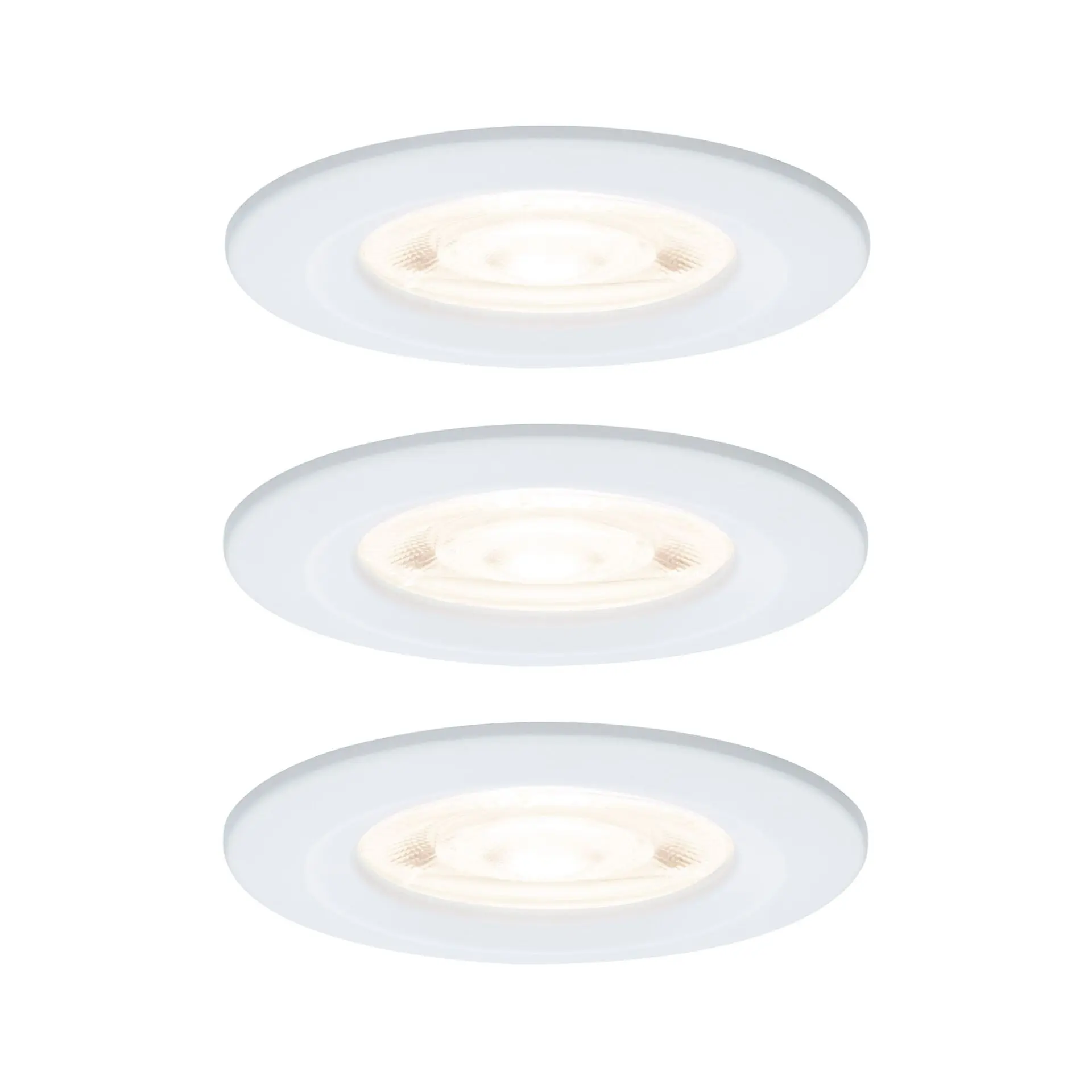 PAULMANN LED vestavné svítidlo 3-krokové-stmívatelné Nova GU10 Flat nevýklopné IP44 3x4,9W 230V stmívatelné 2700K bílá mat