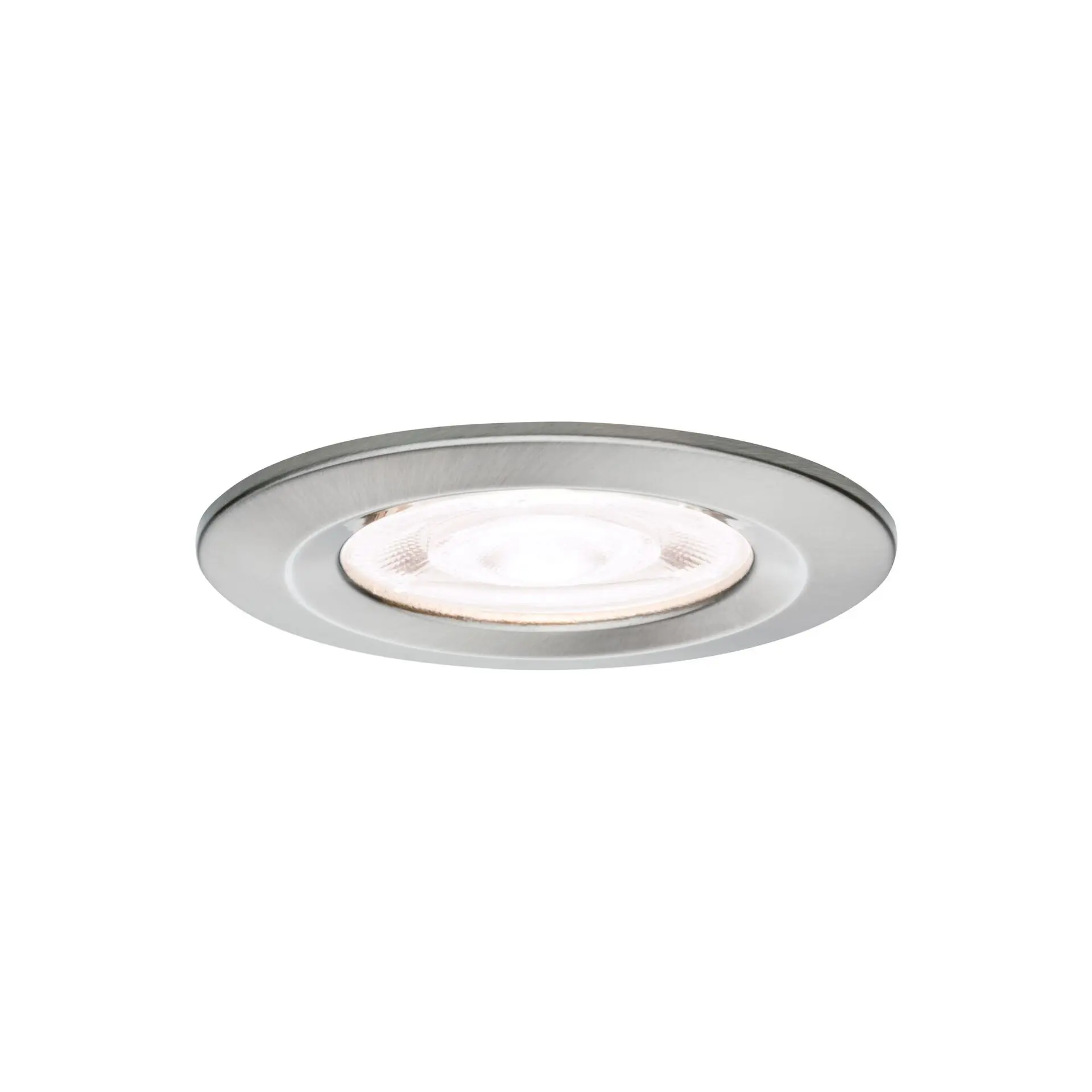 PAULMANN LED vestavné svítidlo Nova GU10 Flat nevýklopné IP44 4,9W 230V 4000K kov kartáčovaný