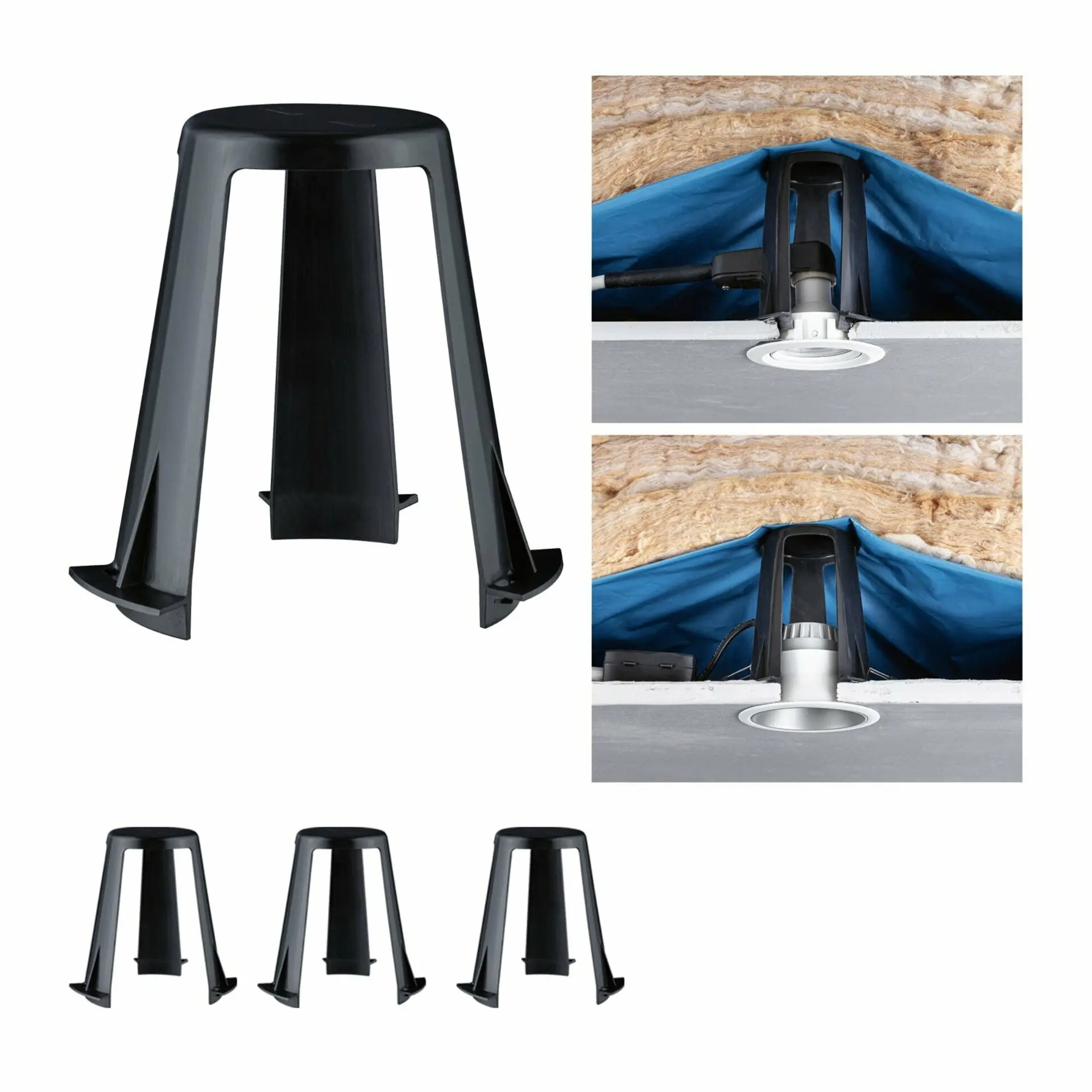 P 92399 Příslušenství distanční vložka pro vestavná svítidla 62 - 90mm černá - PAULMANN