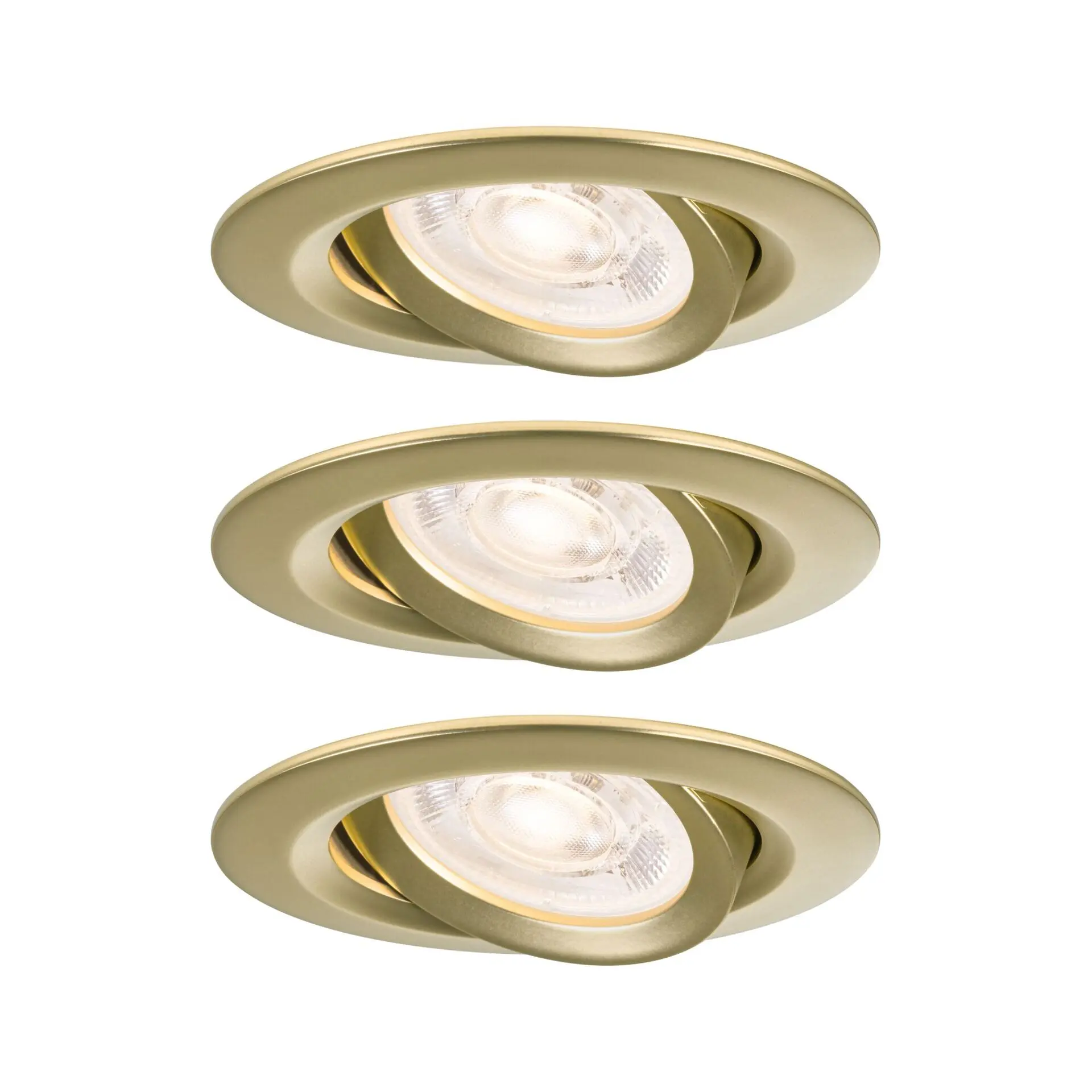 PAULMANN LED vestavné svítidlo Nova Plus GU10 Flat IP65 93mm 3x4,9W 230V stmívatelné 2700K zlatá mat