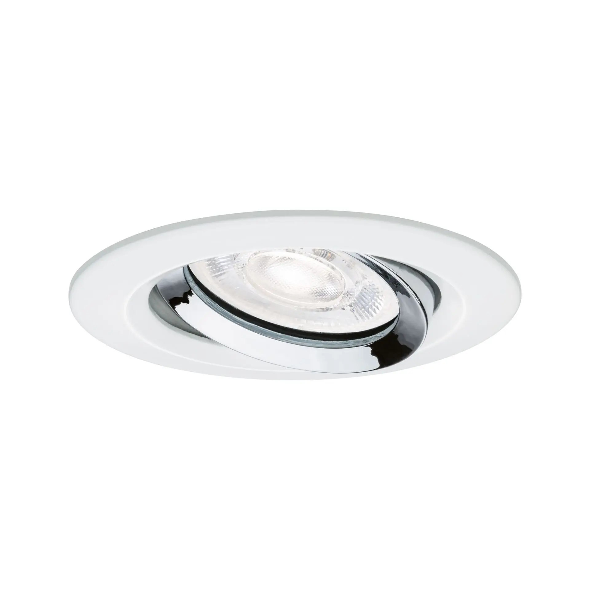 P 92422 LED vestavné svítidlo Nova Plus GU10 Flat IP65 93mm 4,9W 230V stmívatelné 4000K bílá mat/chrom - PAULMANN