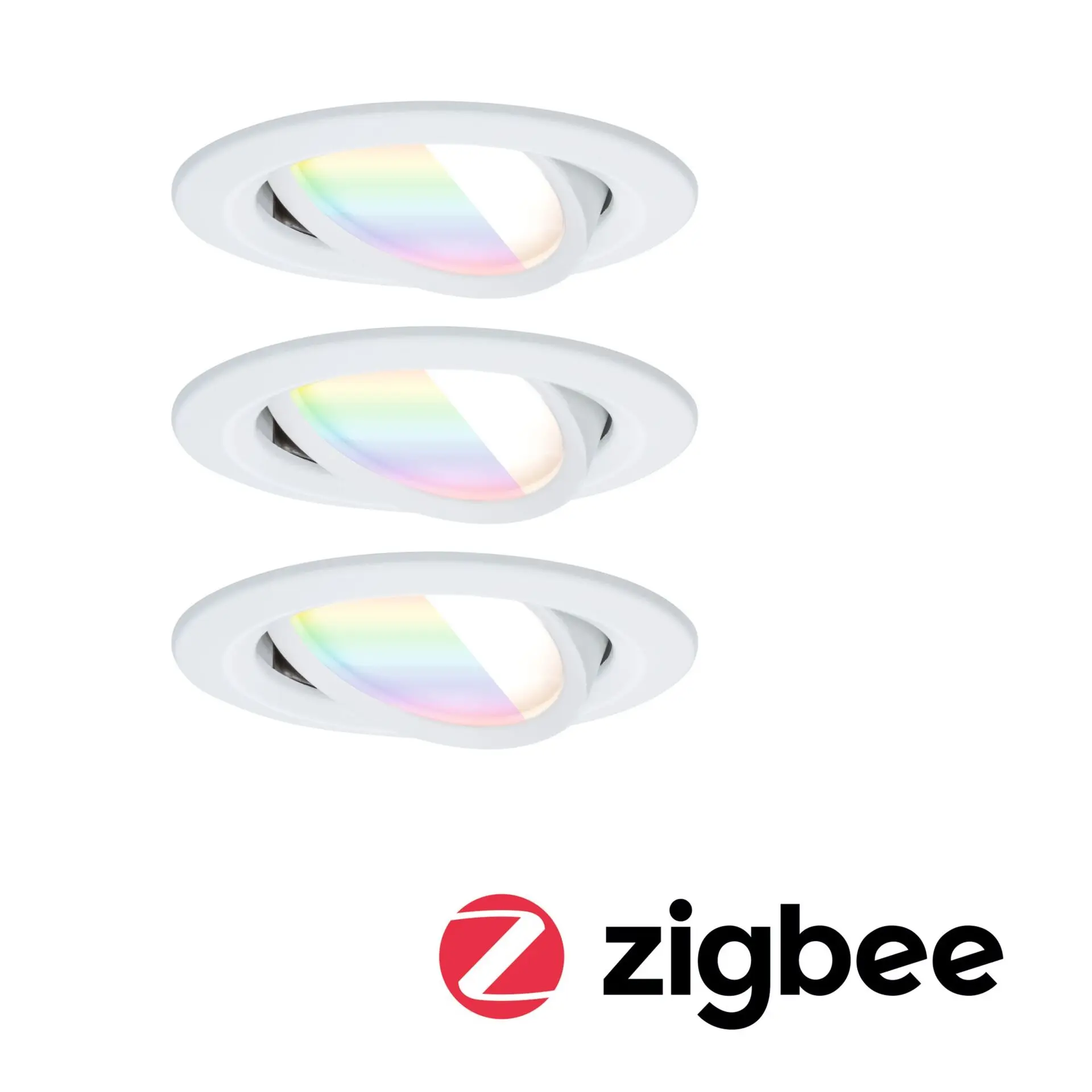 PAULMANN LED vestavné svítidlo Nova Coin kruhové 84mm 50° RGBW+ 3x6W 230V bílá mat hliník