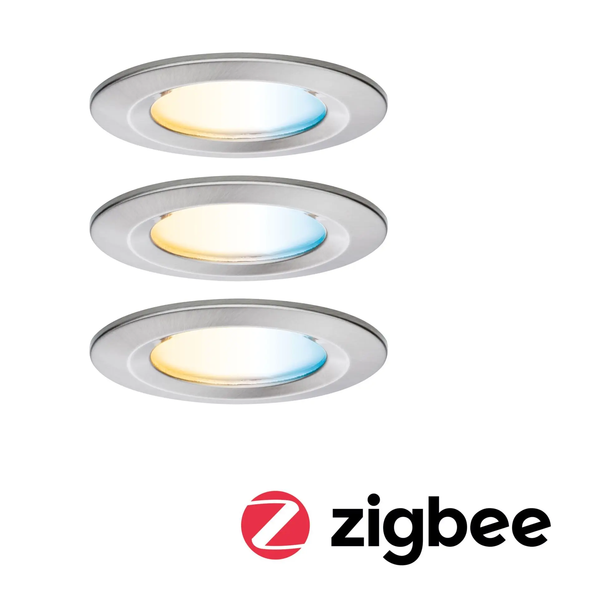 P 92443 LED vestavné svítidlo Nova Coin IP44 kruhové 78mm měnitelná bílá 3x6W 230V kov kartáčovaný hliník - PAULMANN