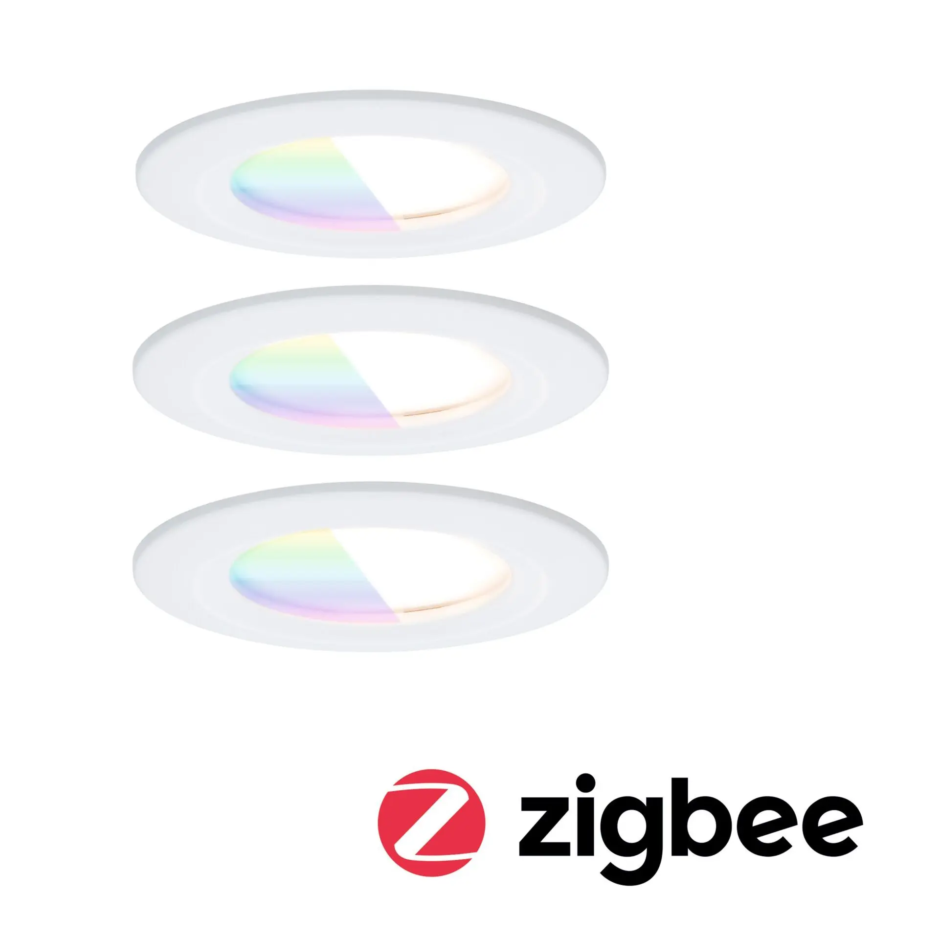 P 92449 LED vestavné svítidlo Nova Coin IP44 kruhové 78mm RGBW+ 3x6W 230V bílá mat hliník - PAULMANN