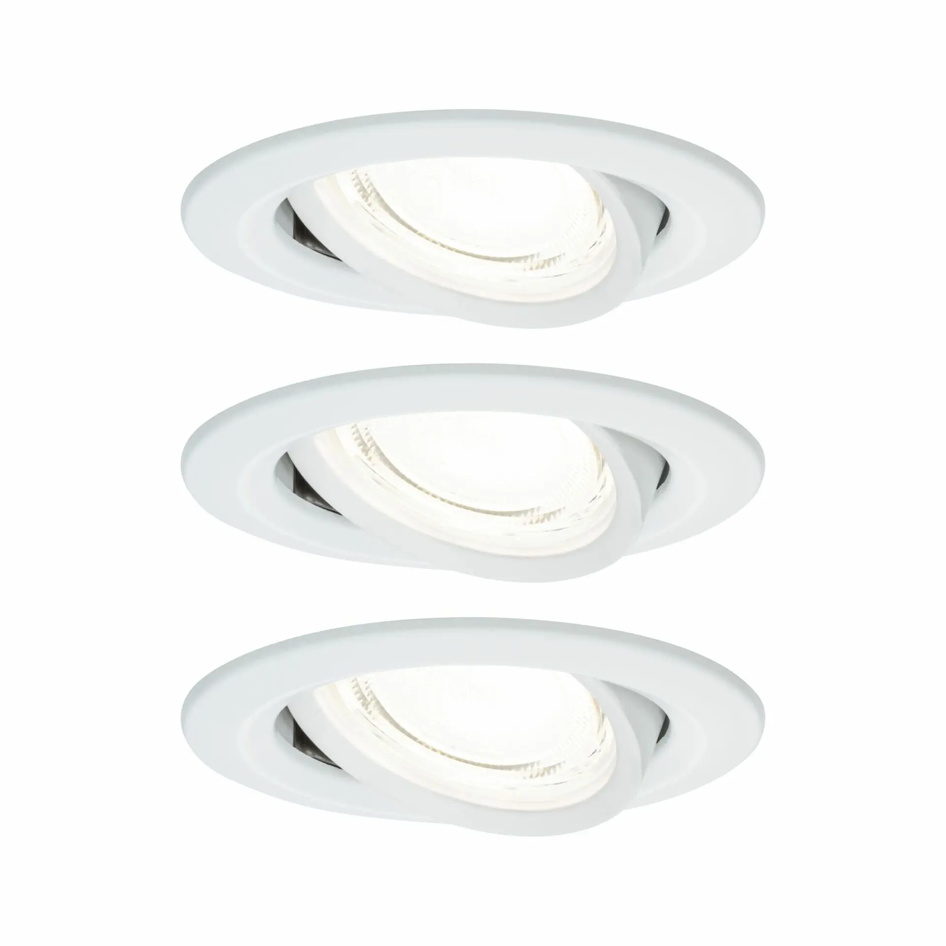 P 92455 LED vestavné svítidlo Nova Coin 3ks sada kruhové 84mm 50° 3x2,8W 230V 4000K bílá mat - PAULMANN