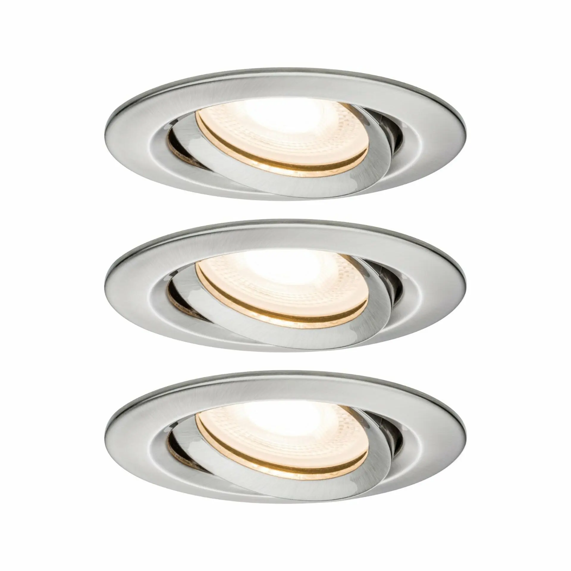 P 92900 Zápustné svítidlo LED Nova IP65 kulaté 7W GU10 železo 3ks výklopné - PAULMANN