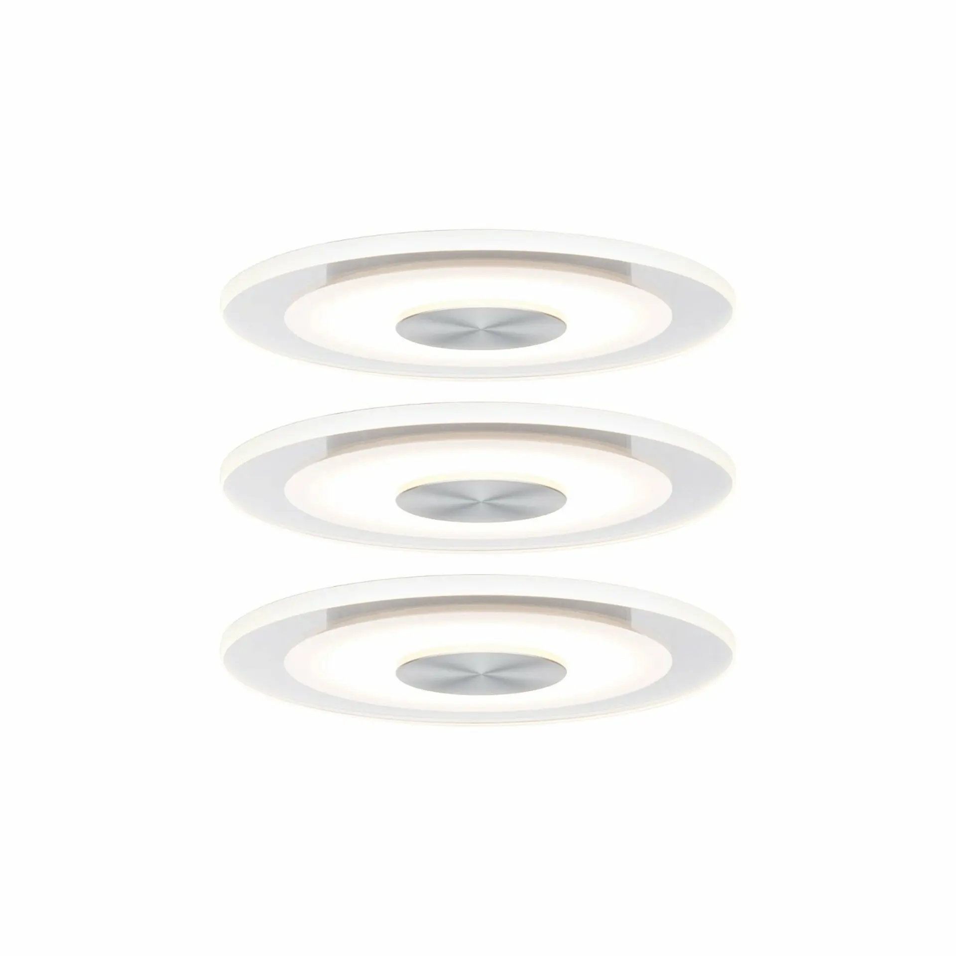P 92907 Zápustné svítidlo LED Whirl kulaté 5,5W hliník satin 3ks stmívatelné - PAULMANN
