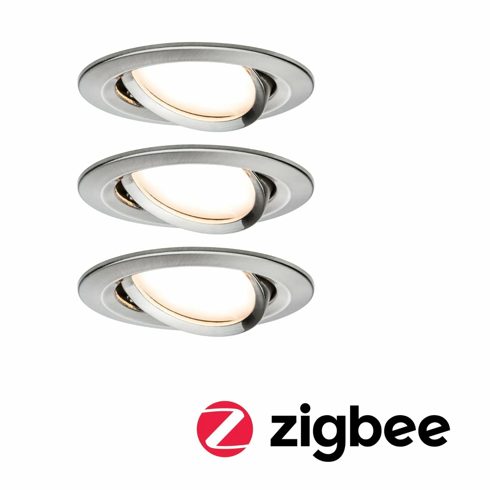 P 92959 SmartHome Zigbee vestavná svítidla sada LED Coin Nova Plus 3x6,5W stmívatelné kov kartáčovaný - PAULMANN