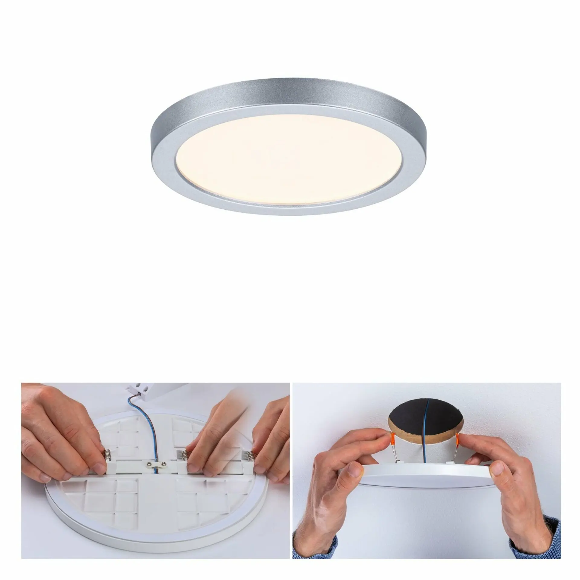 P 93033 LED vestavné svítidlo Areo VariFit IP44 kruhové 118 6,5W 3.000K matný chrom - PAULMANN